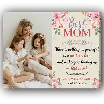 Best Mom - Personalized gift For Mom - Custom Canvas Print - Elizabeth Fashions
