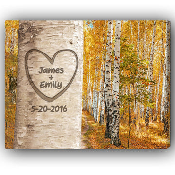Love Grows - Personalized Anniversary, Valentine's Day gift for Husband for Wife - Custom Canvas - Elizabeth Fashions