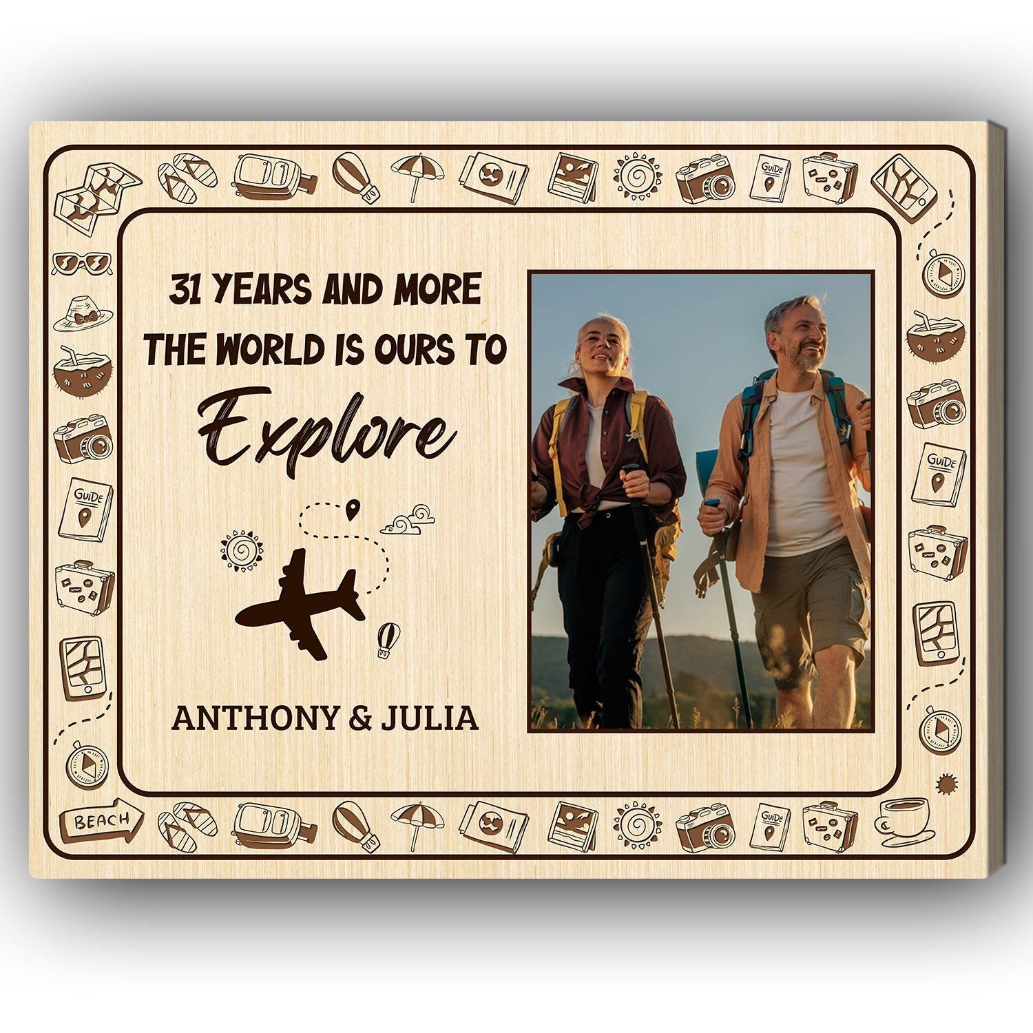 31 Years And More - Personalized 31 Year Anniversary gift For Parents, Husband or Wife - Custom Canvas Print - Elizabeth Fashions