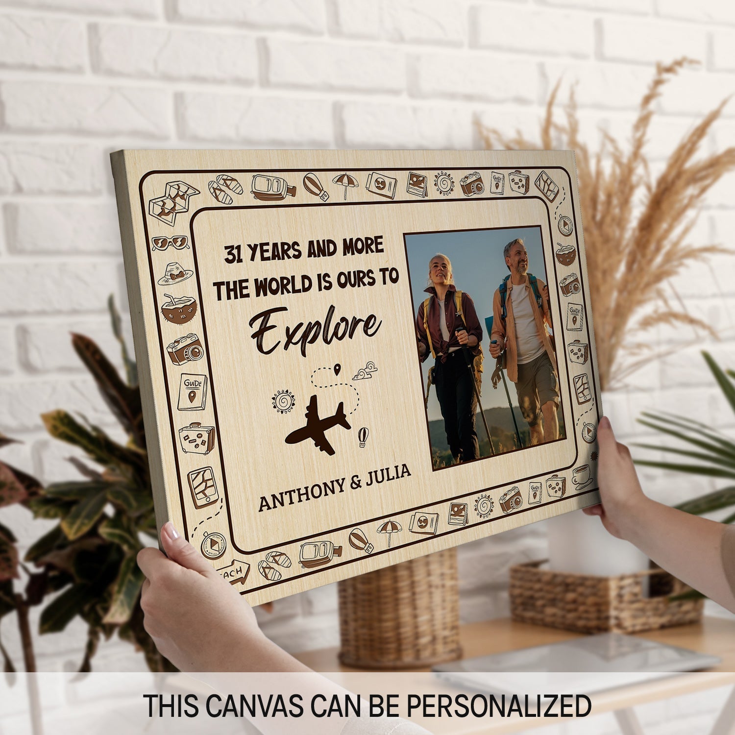 31 Years And More - Personalized 31 Year Anniversary gift For Parents, Husband or Wife - Custom Canvas Print - Elizabeth Fashions