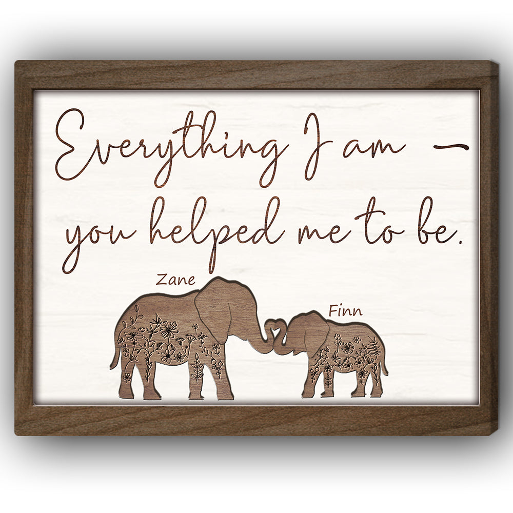 Everything I am - Personalized Father's Day or Birthday gift for Dad - Custom Canvas Print - Elizabeth Fashions