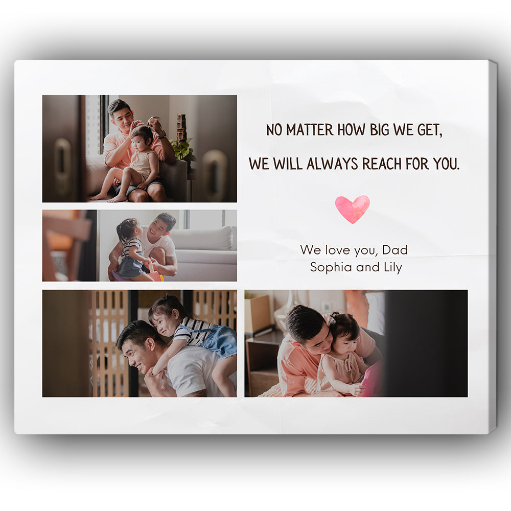 I Love You Dad - Personalized Father's Day, Birthday gift for Dad - Custom Canvas Print - Elizabeth Fashions