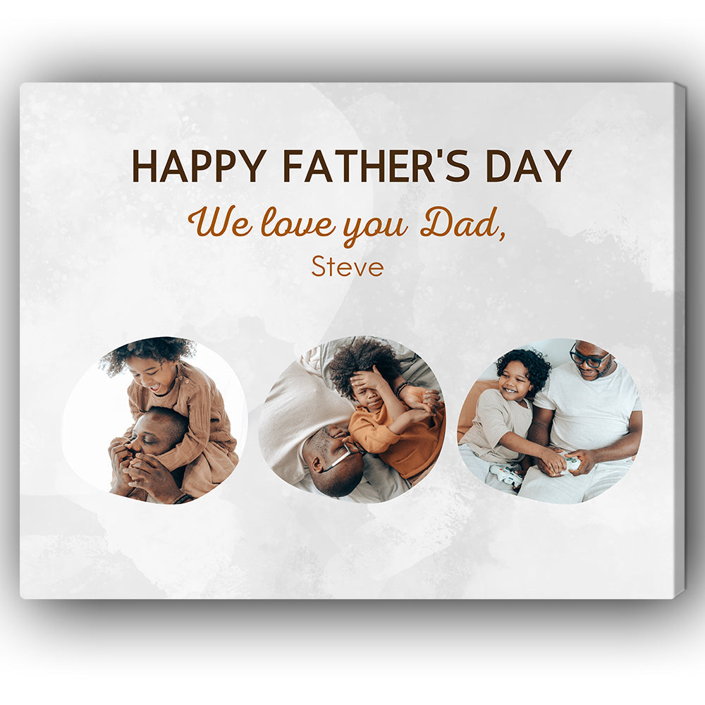 We love you Dad - Personalized Father's Day gift for Dad - Custom Canvas Print - Elizabeth Fashions