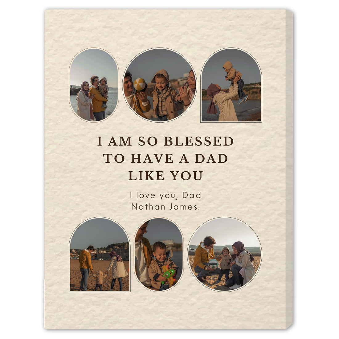 I'm so blessed to have a Dad Like You - Personalized Father's Day or Birthday gift for Dad - Custom Canvas Print - Elizabeth Fashions