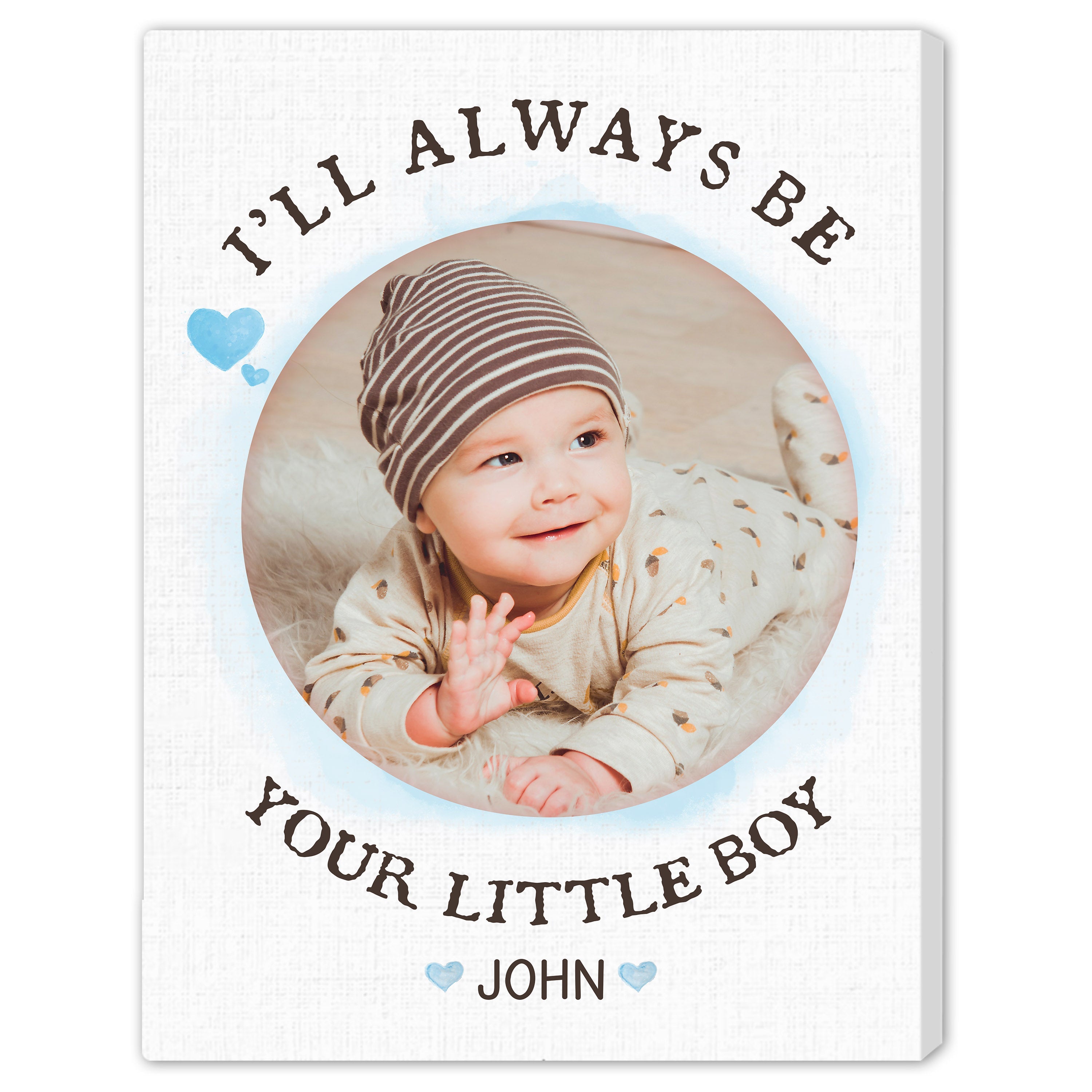Mom's Little Boy - Personalized Mother's Day Gift For Mom From Son - Custom Photo Canvas Print - Elizabeth Fashions