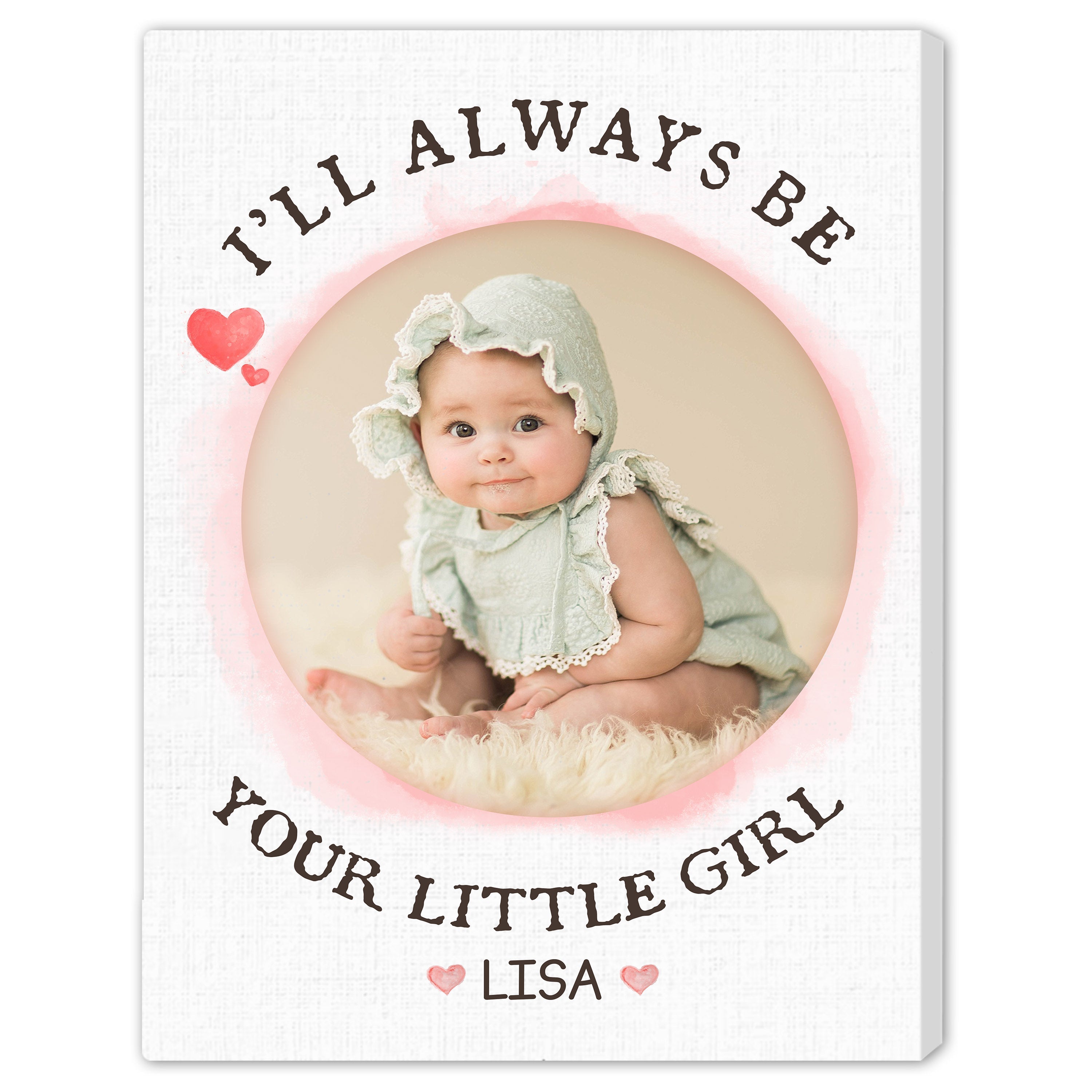 Mom's Little Girl - Personalized Mother's Day Gift For Mom From Daughter - Custom Photo Canvas Print - Elizabeth Fashions