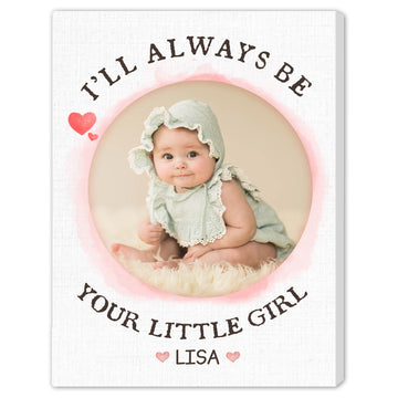 Mom's Little Girl - Personalized Mother's Day Gift For Mom From Daughter - Custom Photo Canvas Print - Elizabeth Fashions