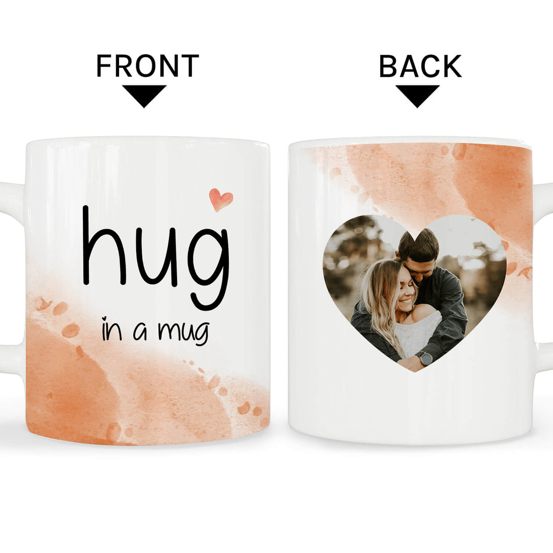 Hug In A Mug - Personalized Birthday or Christmas gift For Friends or Lovers - Custom Mug - Elizabethfashions