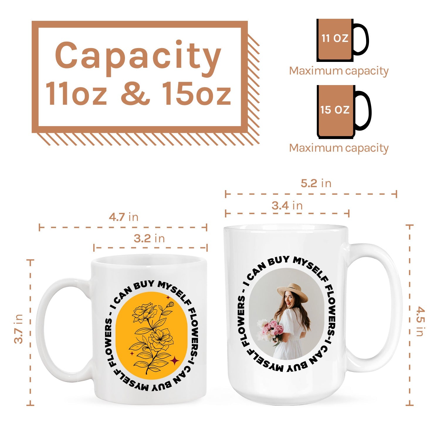 I Can Buy Myself Flowers - Personalized Anti-Valentine's Day gift For Friends - Custom Mug - Elizabeth Fashions