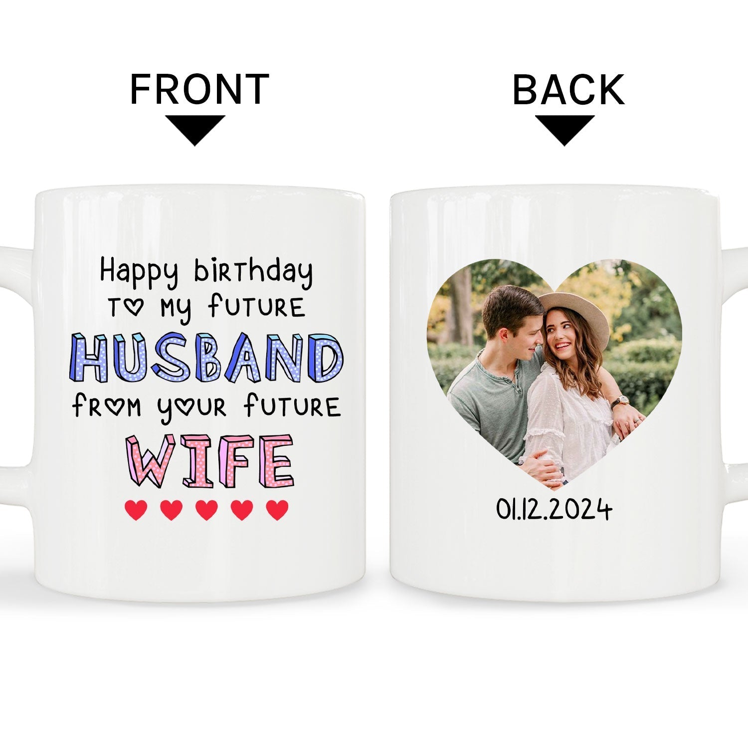 Happy Birthday - Personalized Birthday gift For Fiance - Custom Mug - Elizabethfashions