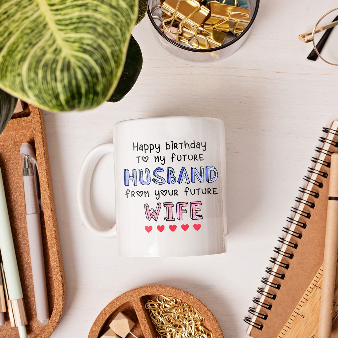 Happy Birthday - Personalized Birthday gift For Fiance - Custom Mug - Elizabethfashions