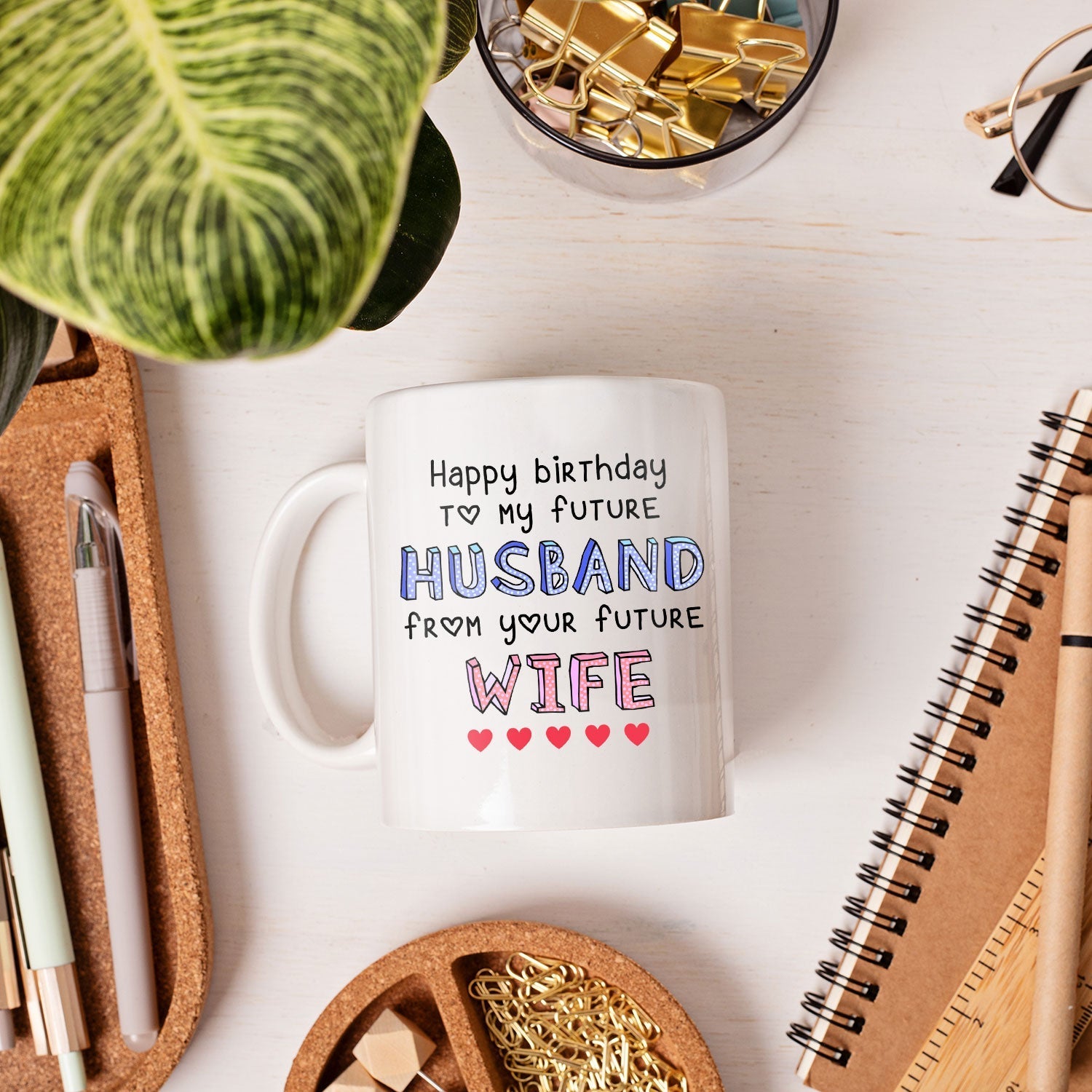 Happy Birthday - Personalized Birthday gift For Fiance - Custom Mug - Elizabethfashions