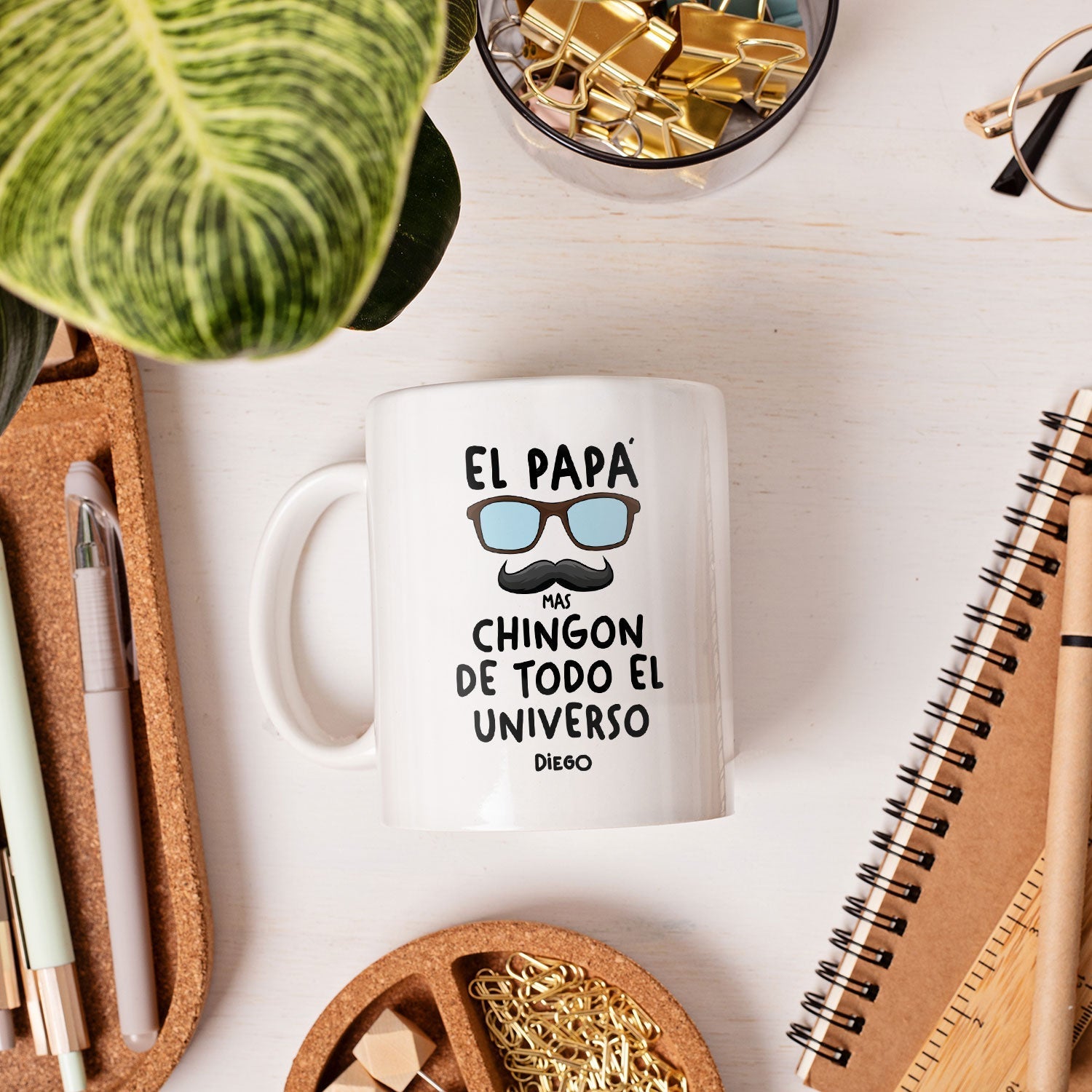 El Papá Mas Chingon De Todo El Universo - Personalized gift For Mexican Dad - Custom Mug - Elizabethfashions