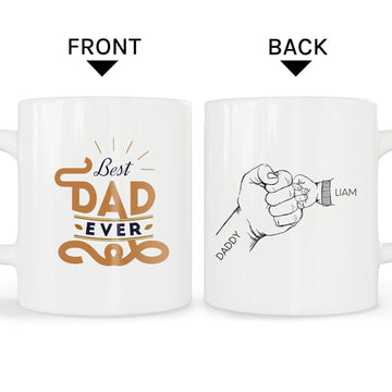 Best Dad Ever Mug - Personalized Father's Day or Birthday gift for Dad - Custom Mug - Elizabethfashions