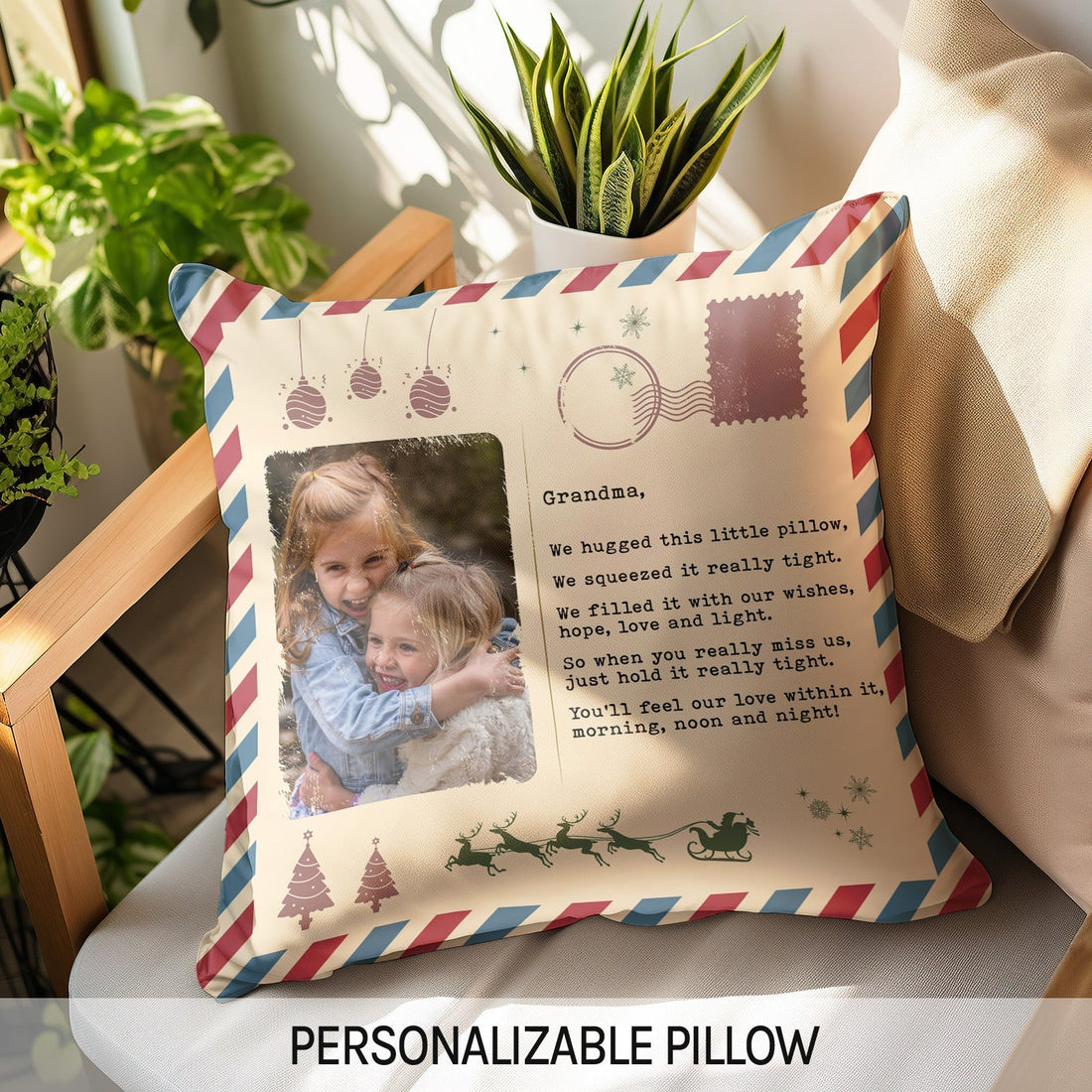When You Really Miss Us - Personalized Christmas gift For Grandma - Custom Pillow - Elizabeth Fashions