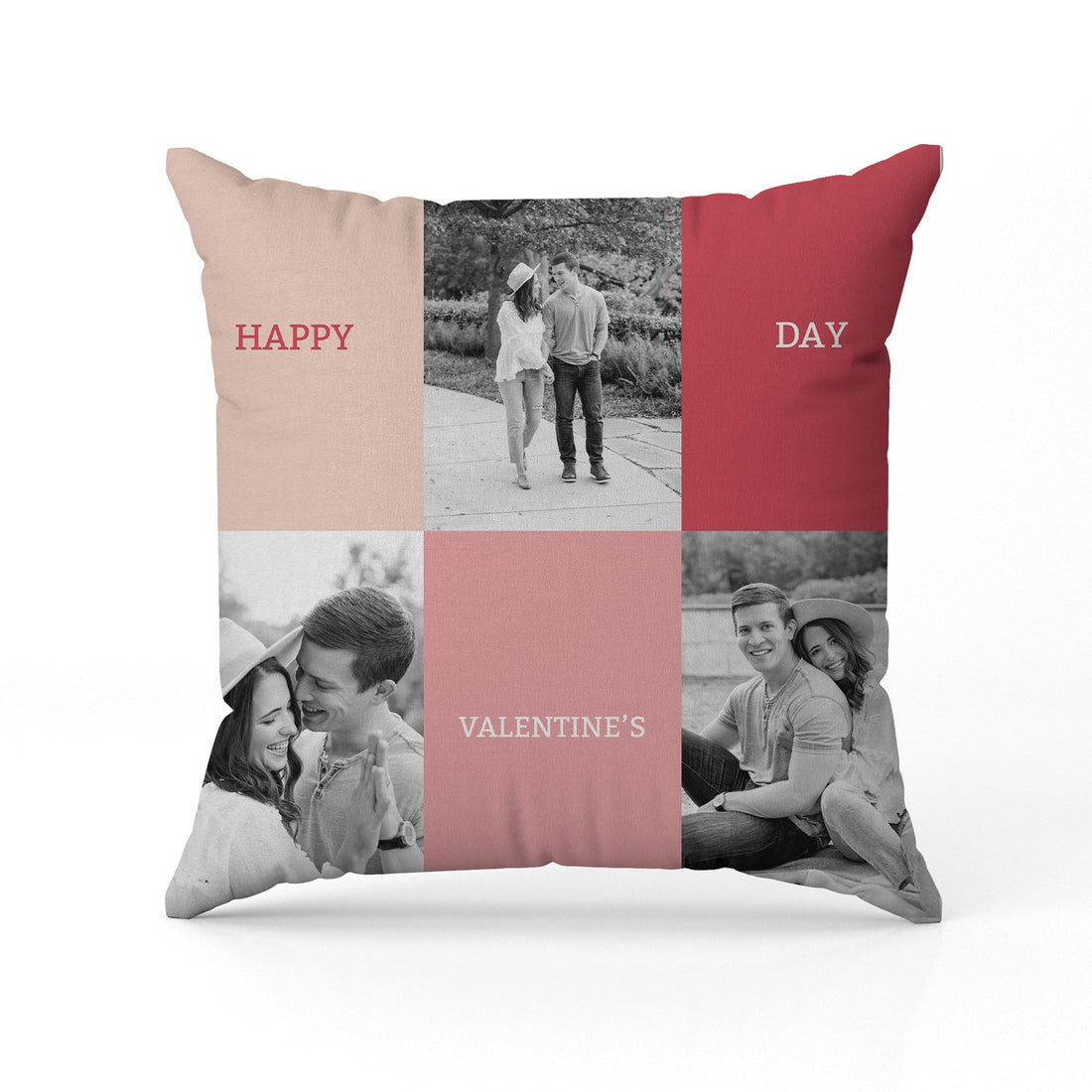 Happy Valentine's Day - Personalized Valentine's Day gift For Boyfriend or Girlfriend - Custom Pillow - Elizabeth Fashions