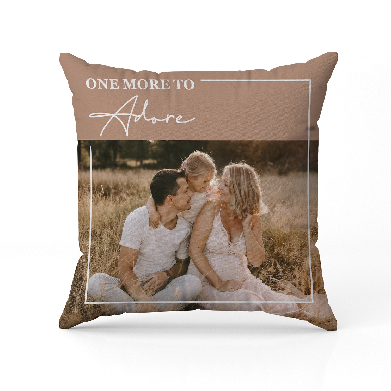 One More To Adore - Personalized Pregnancy Annoucnement gift For Family - Custom Pillow - Elizabeth Fashions