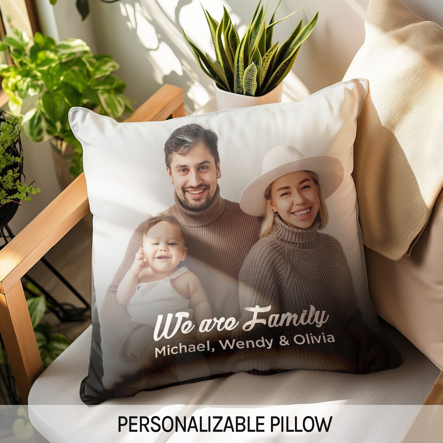 We Are Family - Personalized Valentine's Day or Christmas gift For Family - Custom Pillow - Elizabeth Fashions