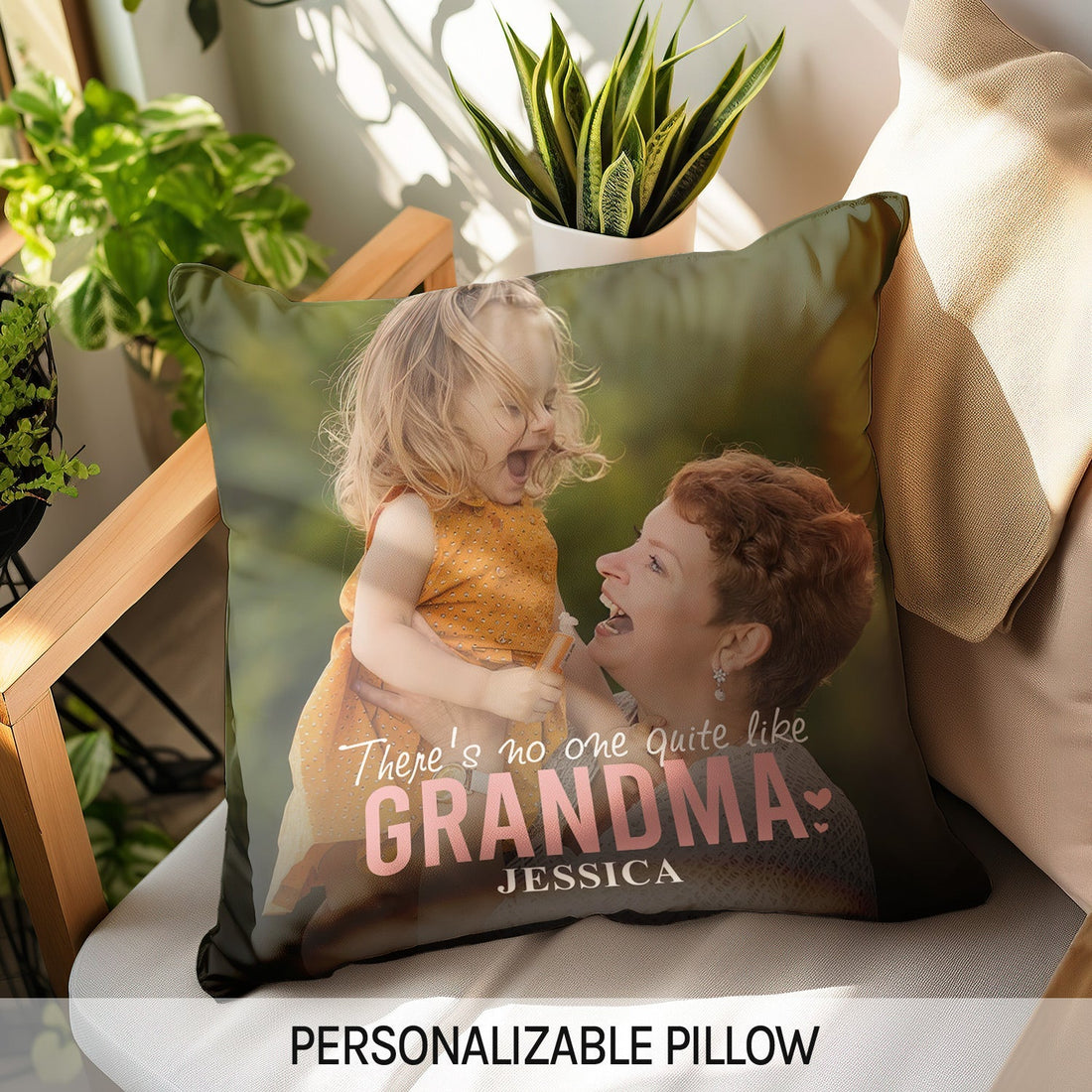 There's No One Quite LIke Grandma - Personalized Mother's Day, Valentine's Day, Birthday or Christmas gift For Grandma - Custom Pillow - Elizabeth Fashions