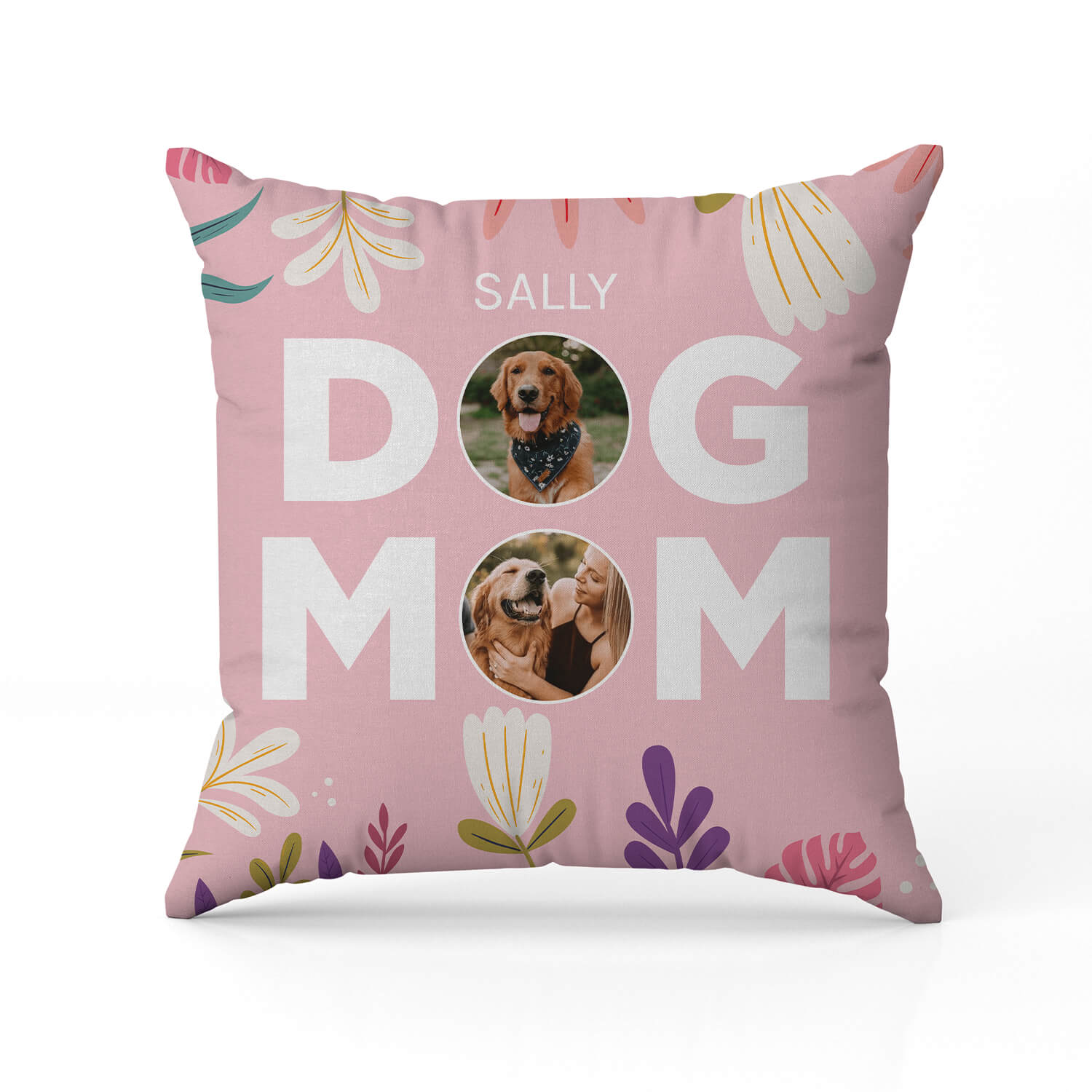Dog Mom - Personalized Mother's Day, Birthday, Valentine's Day or Christmas gift For Dog Mom - Custom Pillow - Elizabeth Fashions
