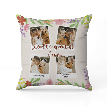 World's Greatest Mom - Personalized Mother's Day, Birthday, Valentine's Day or Christmas gift For Mom - Custom Pillow - Elizabeth Fashions