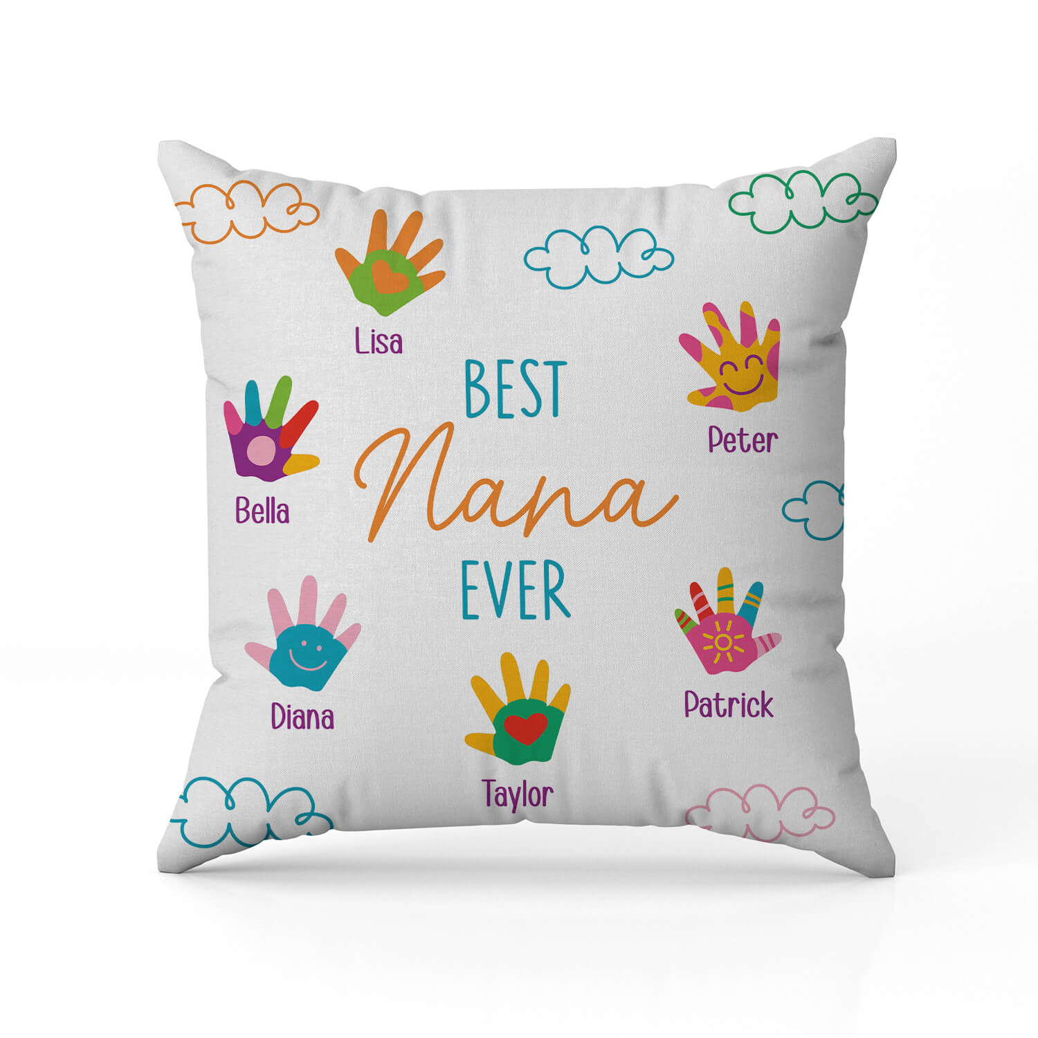 Best Nana Ever - Personalized Mother's Day, Birthday, Valentine's Day or Christmas gift For Grandma - Custom Pillow - Elizabeth Fashions