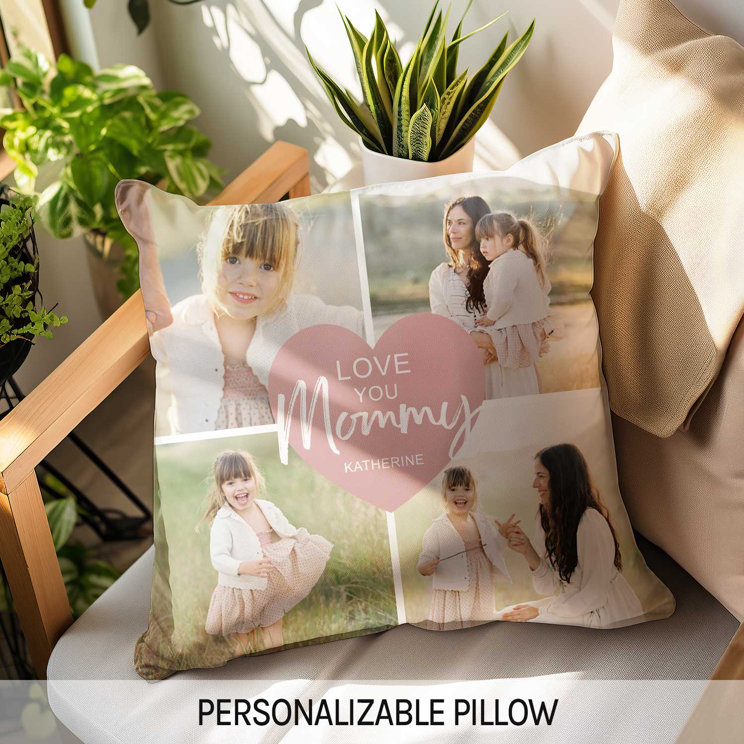 Love You Mommy - Personalized Mother's Day, Birthday, Valentine's Day or Christmas gift For Mom - Custom Pillow - Elizabeth Fashions