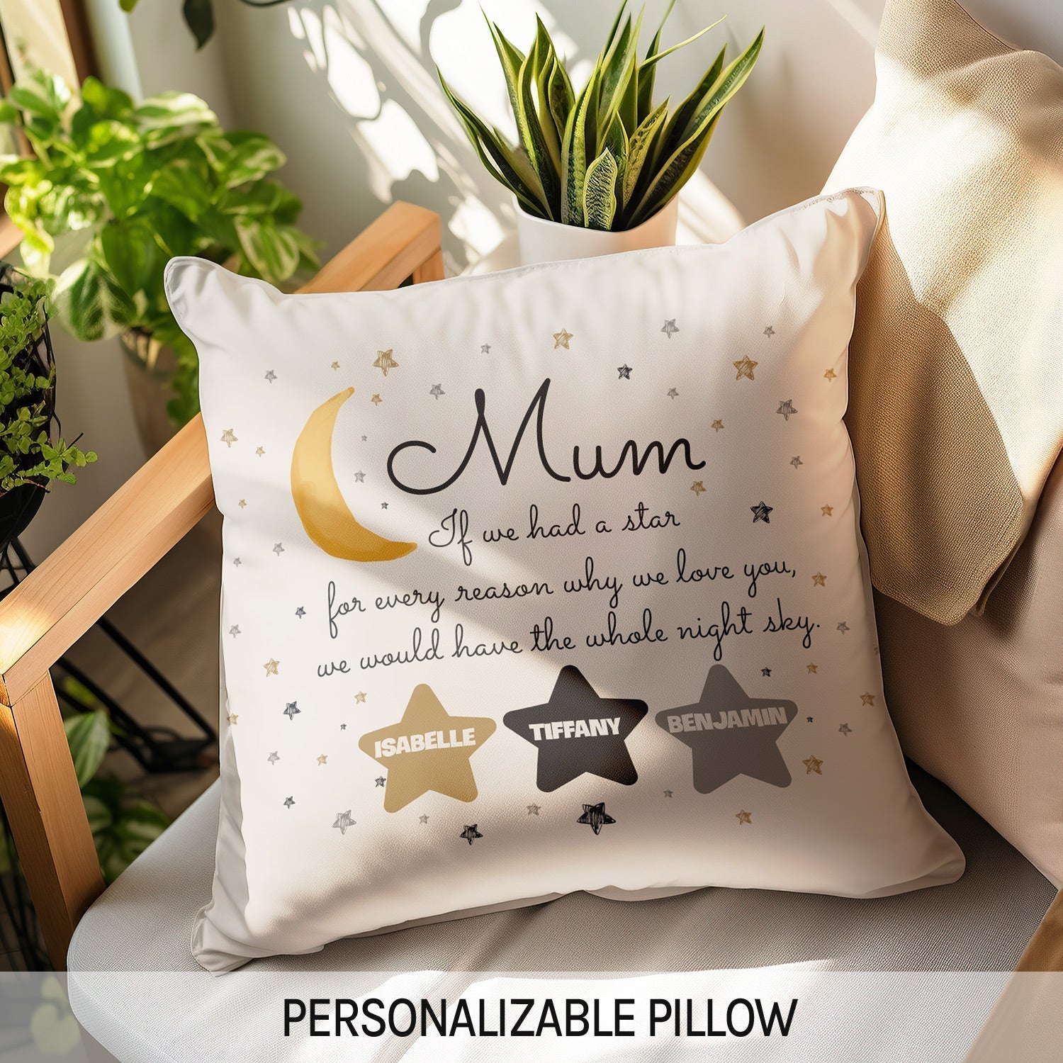 If We Had A Star For Every Reason We Love You - Personalized gift For Mom - Custom Pillow - Elizabeth Fashions