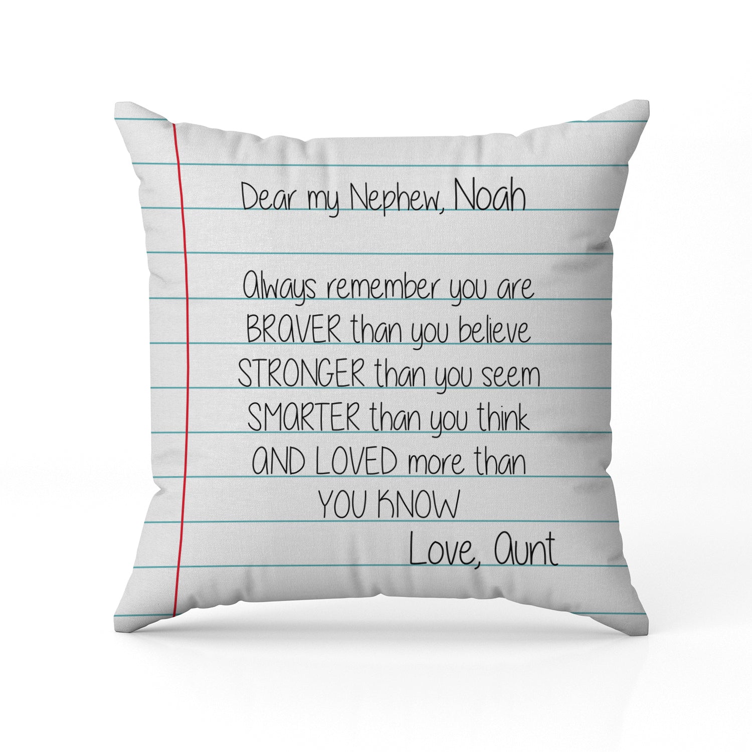 Nephew - Personalized gift For Nephew - Custom Pillow - Elizabeth Fashions