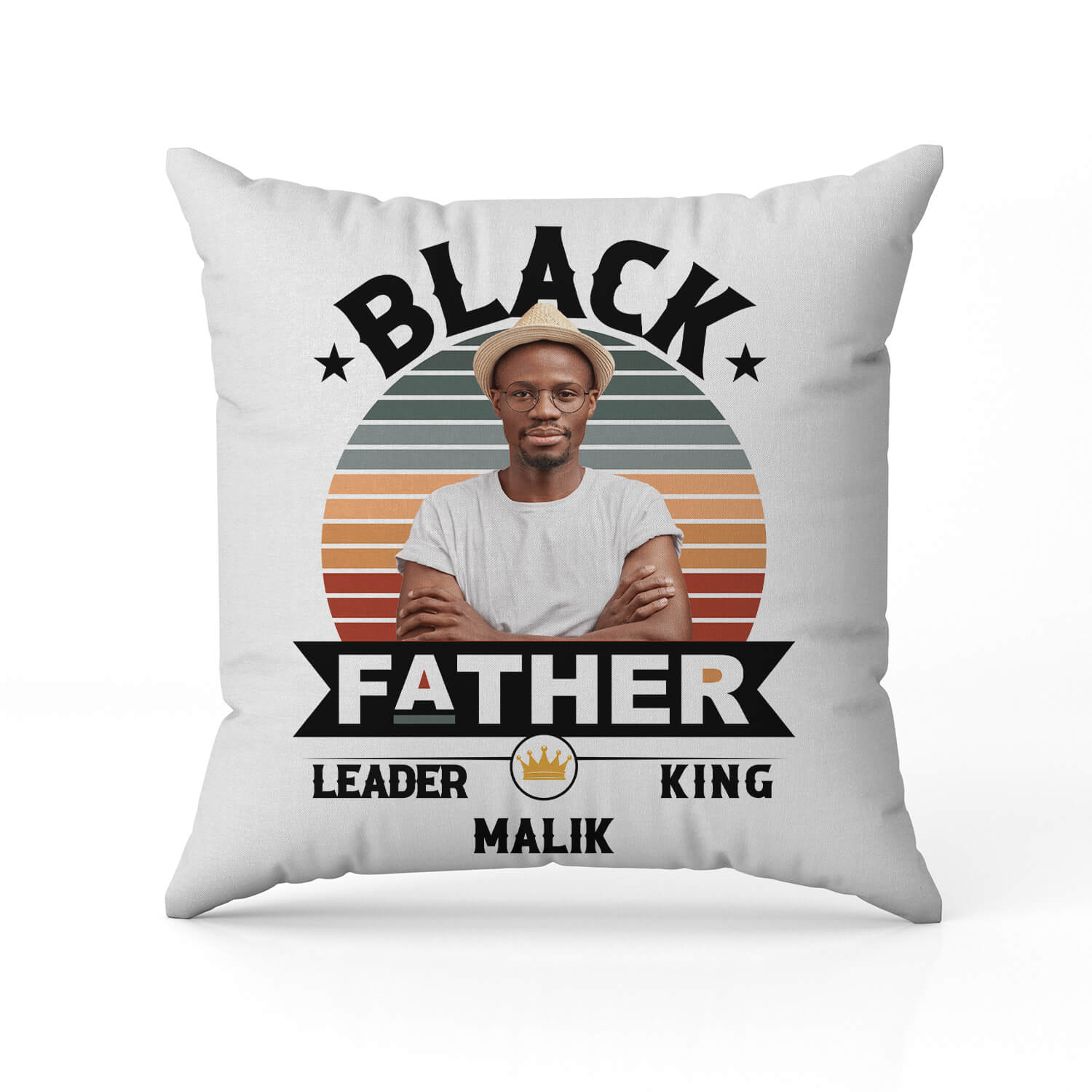 Black Father - Personalized gift For Black Dad - Custom Pillow - Elizabeth Fashions