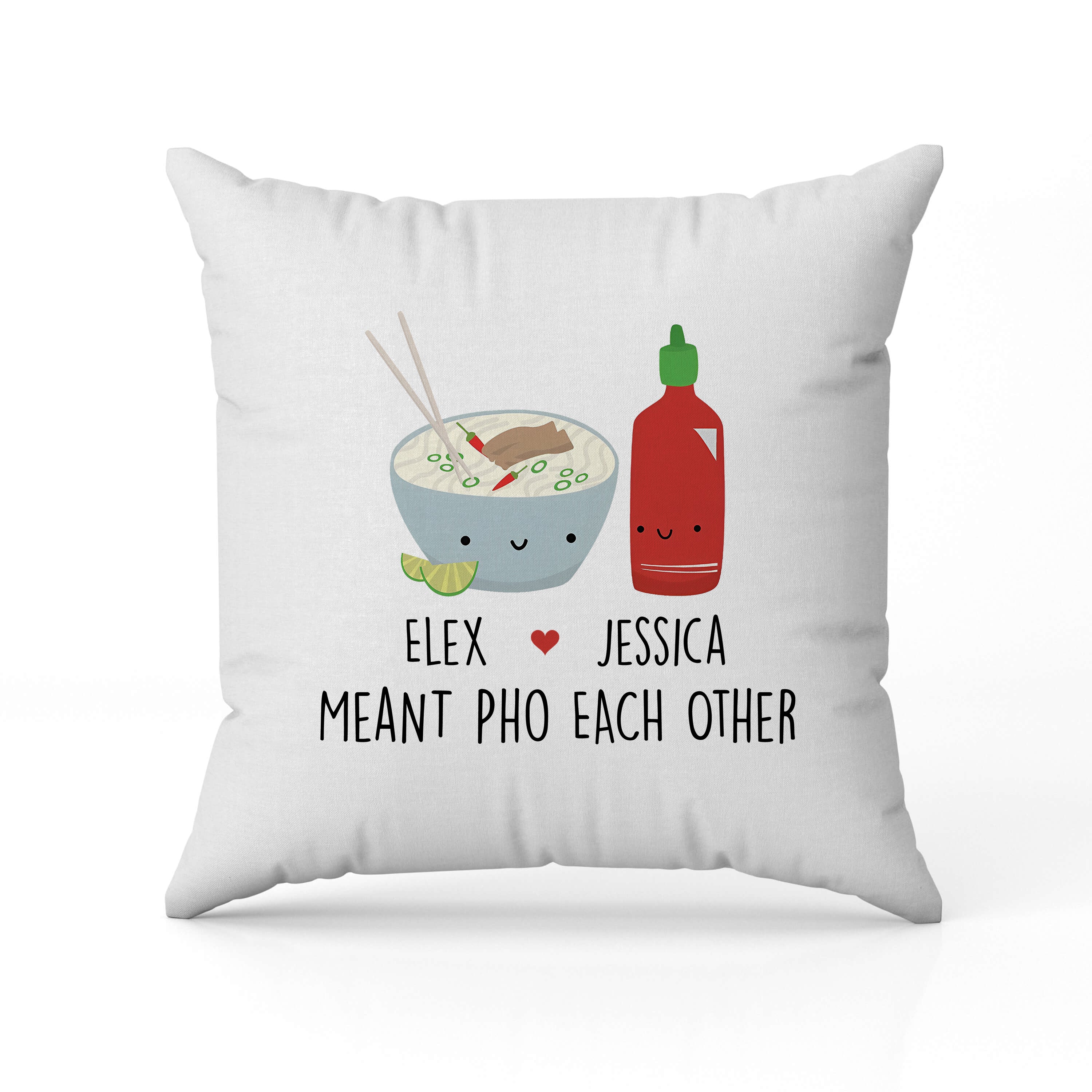Meant Pho Each Other - Personalized Anniversary or Valentine's Day gift for Husband or Wife - Custom Pillow - Elizabeth Fashions