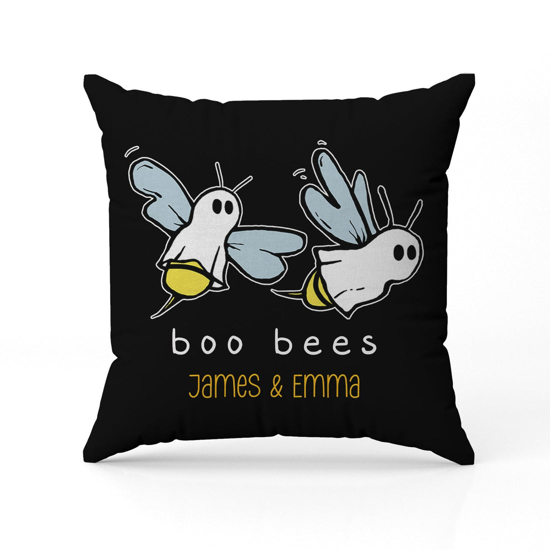 Boo Bees - Personalized Anniversary or Halloween gift for Him or Her - Custom Pillow - Elizabeth Fashions