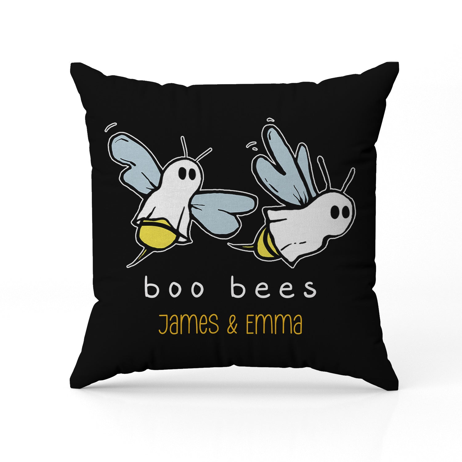 Boo Bees - Personalized Anniversary or Halloween gift for Him or Her - Custom Pillow - Elizabeth Fashions
