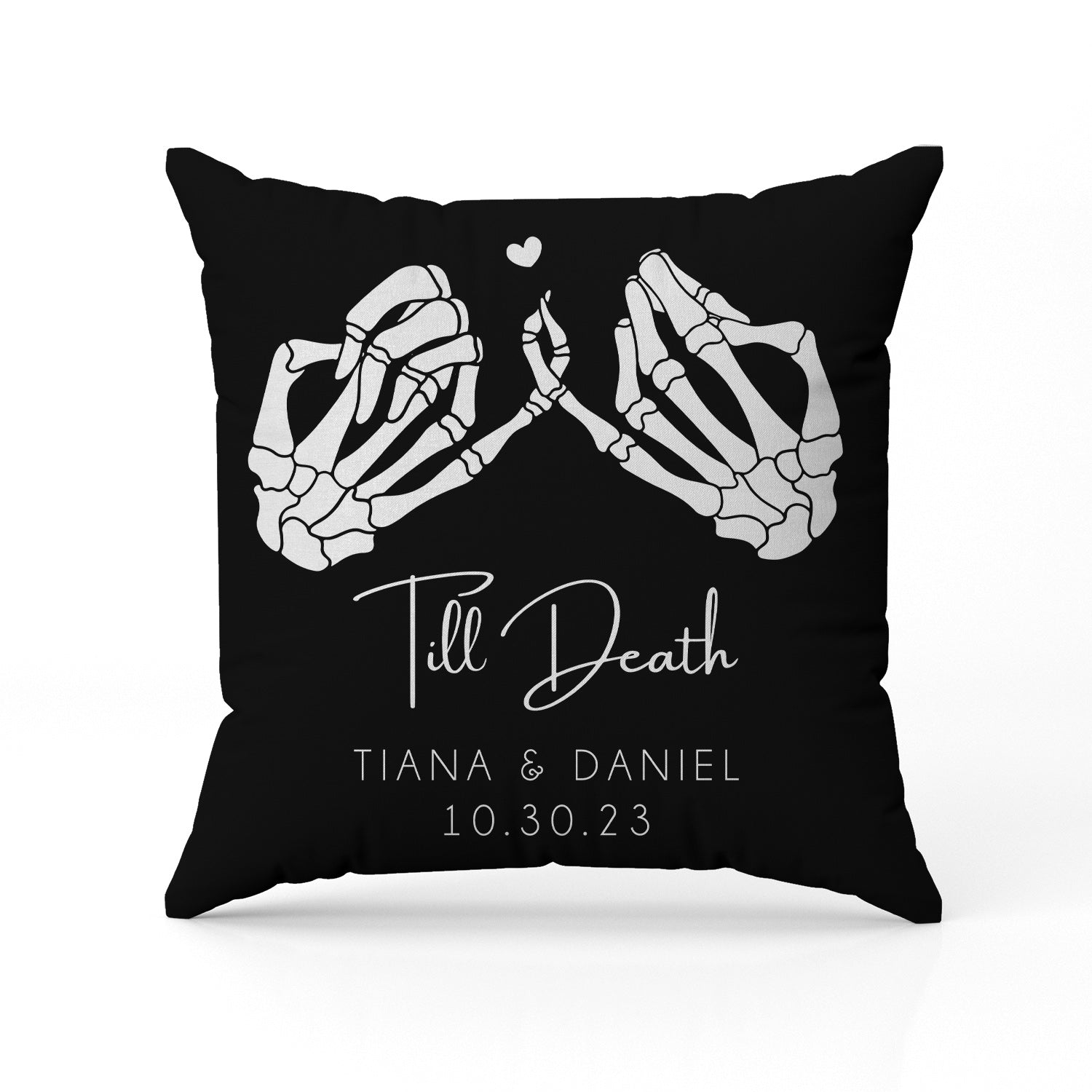 Til Death - Personalized Anniversary or Halloween gift for Boyfriend or Girlfriend - Custom Pillow - Elizabeth Fashions