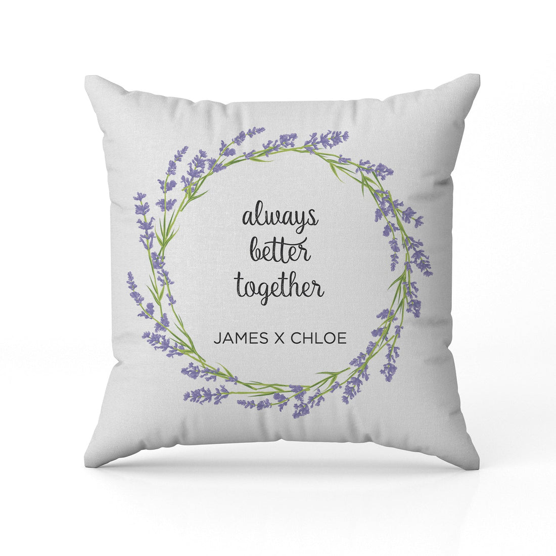 Always Better Together - Personalized Anniversary, Valentine's Day, Birthday or Christmas gift For Him or Her - Custom Pillow - Elizabeth Fashions
