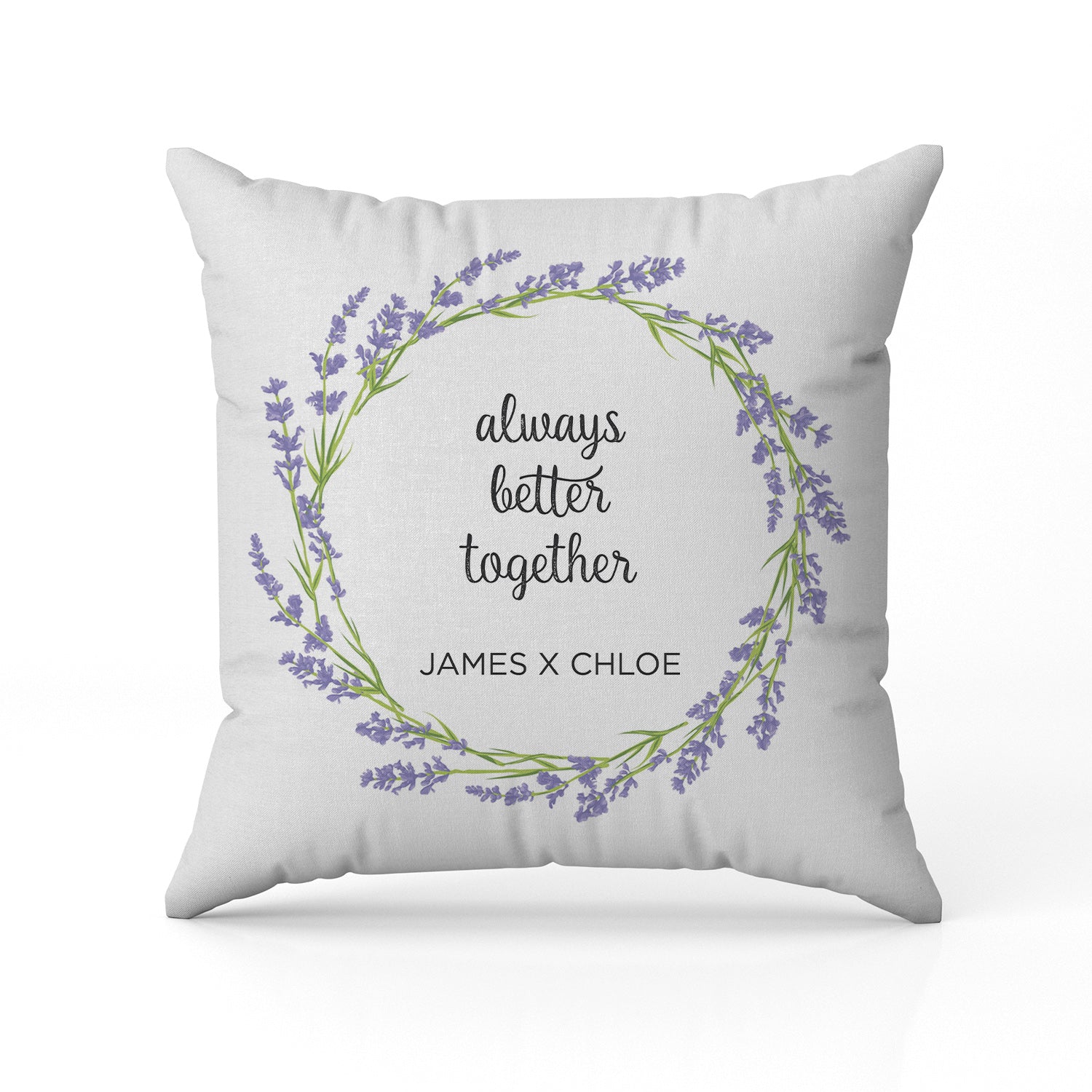 Always Better Together - Personalized Anniversary, Valentine's Day, Birthday or Christmas gift For Him or Her - Custom Pillow - Elizabeth Fashions