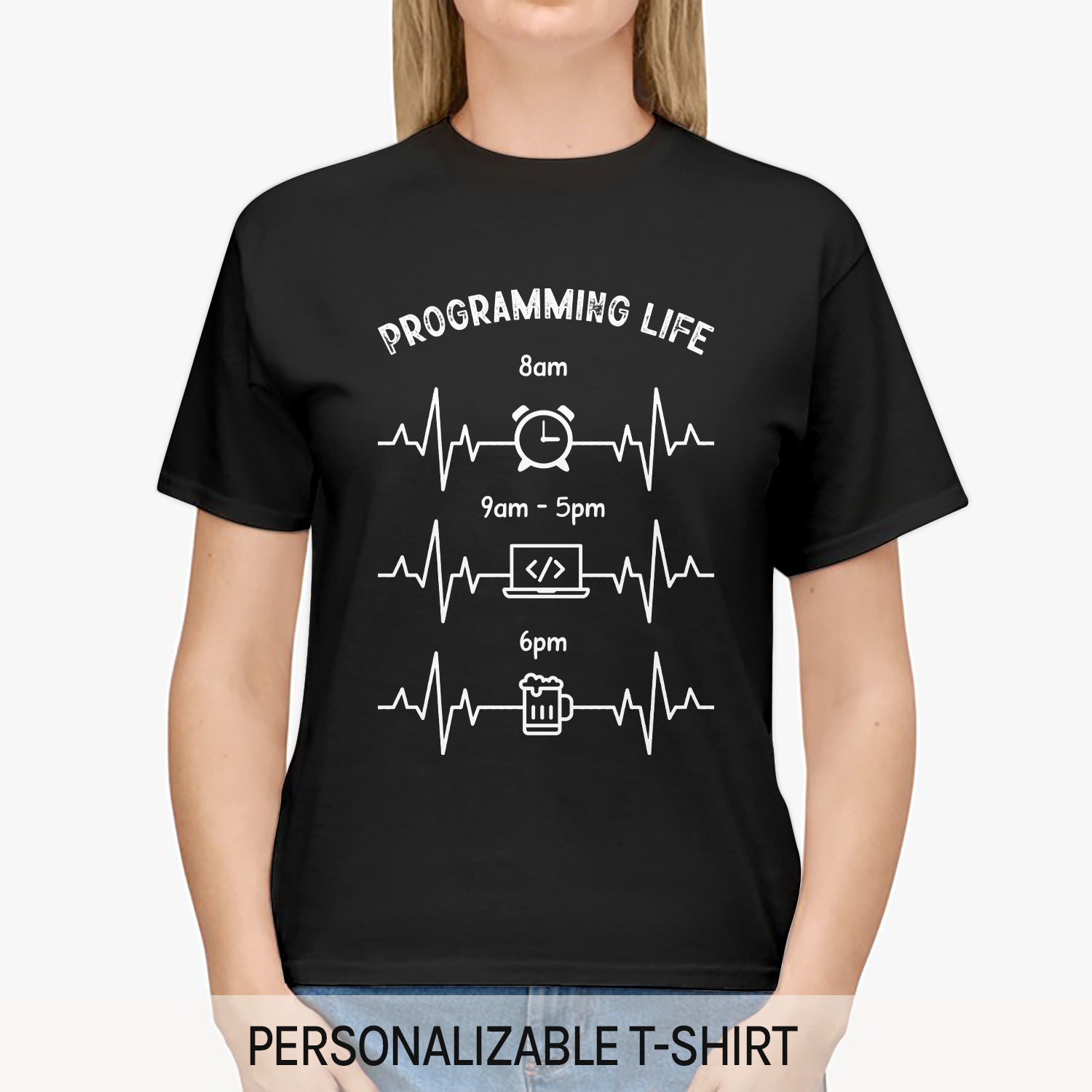 Programing Life - Personalized Birthday gift for Software Engineer - Custom Tshirt - Elizabeth Fashions