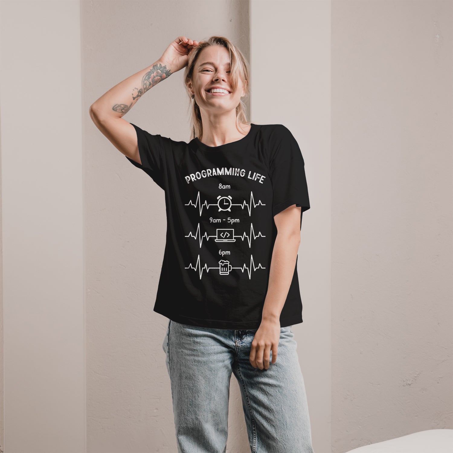 Programing Life - Personalized Birthday gift for Software Engineer - Custom Tshirt - Elizabeth Fashions