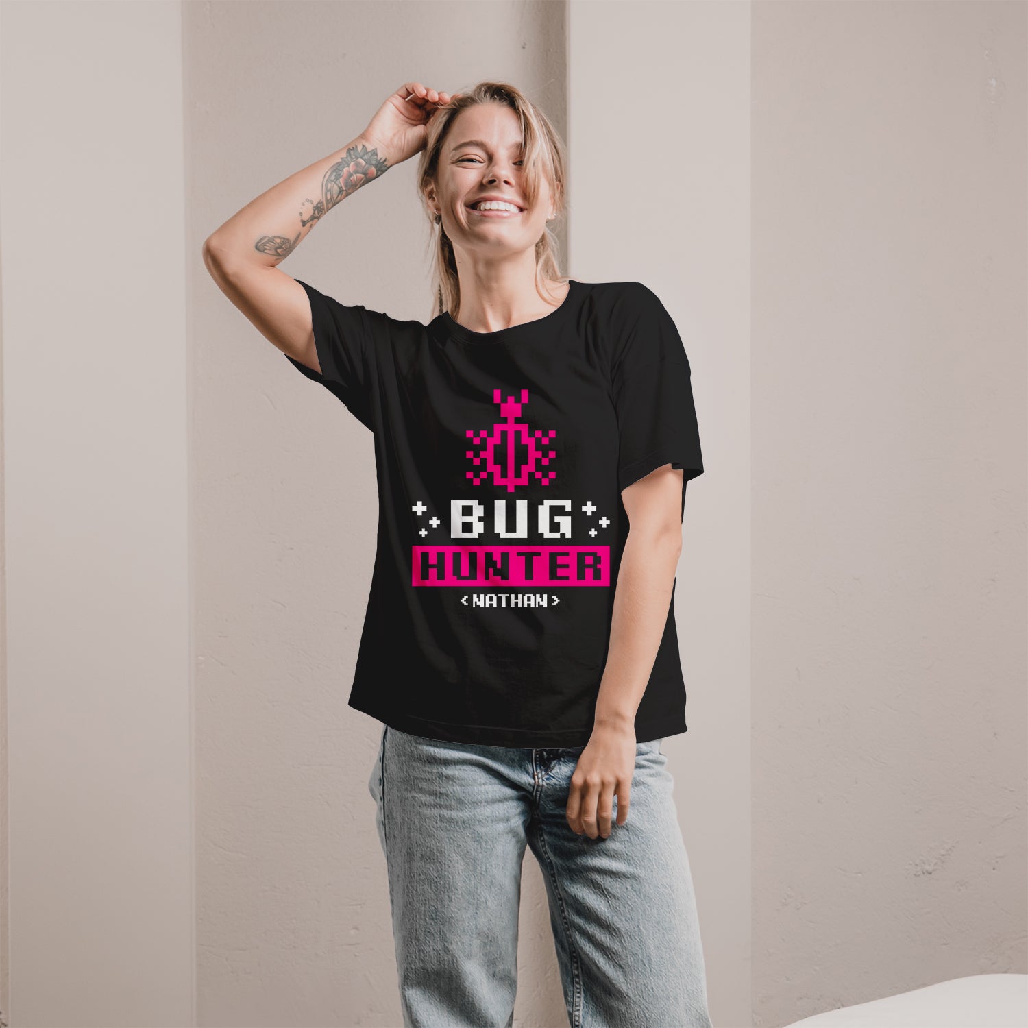 Bug Hunter - Personalized Birthday gift for Software Engineer - Custom Tshirt - Elizabeth Fashions