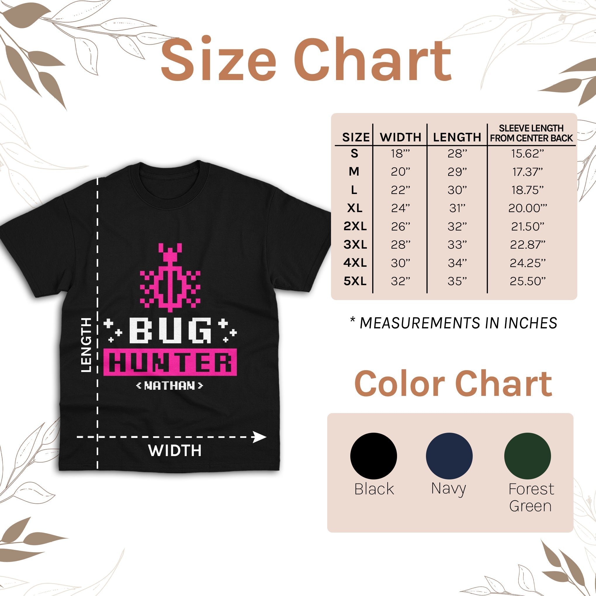 Bug Hunter - Personalized Birthday gift for Software Engineer - Custom Tshirt - Elizabeth Fashions