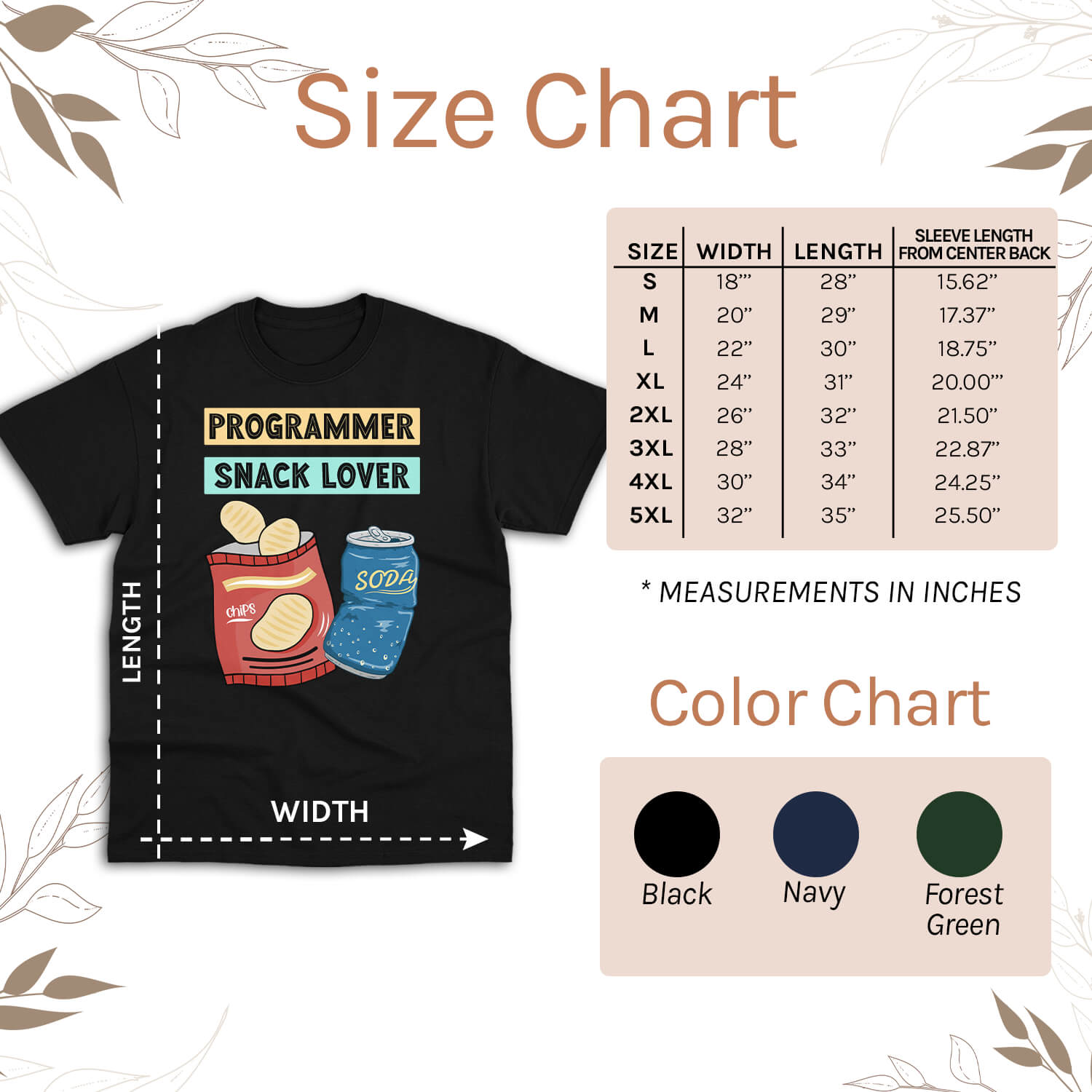 Programmer: Snack Lover - Personalized Birthday gift for Software Engineer - Custom Tshirt - Elizabeth Fashions