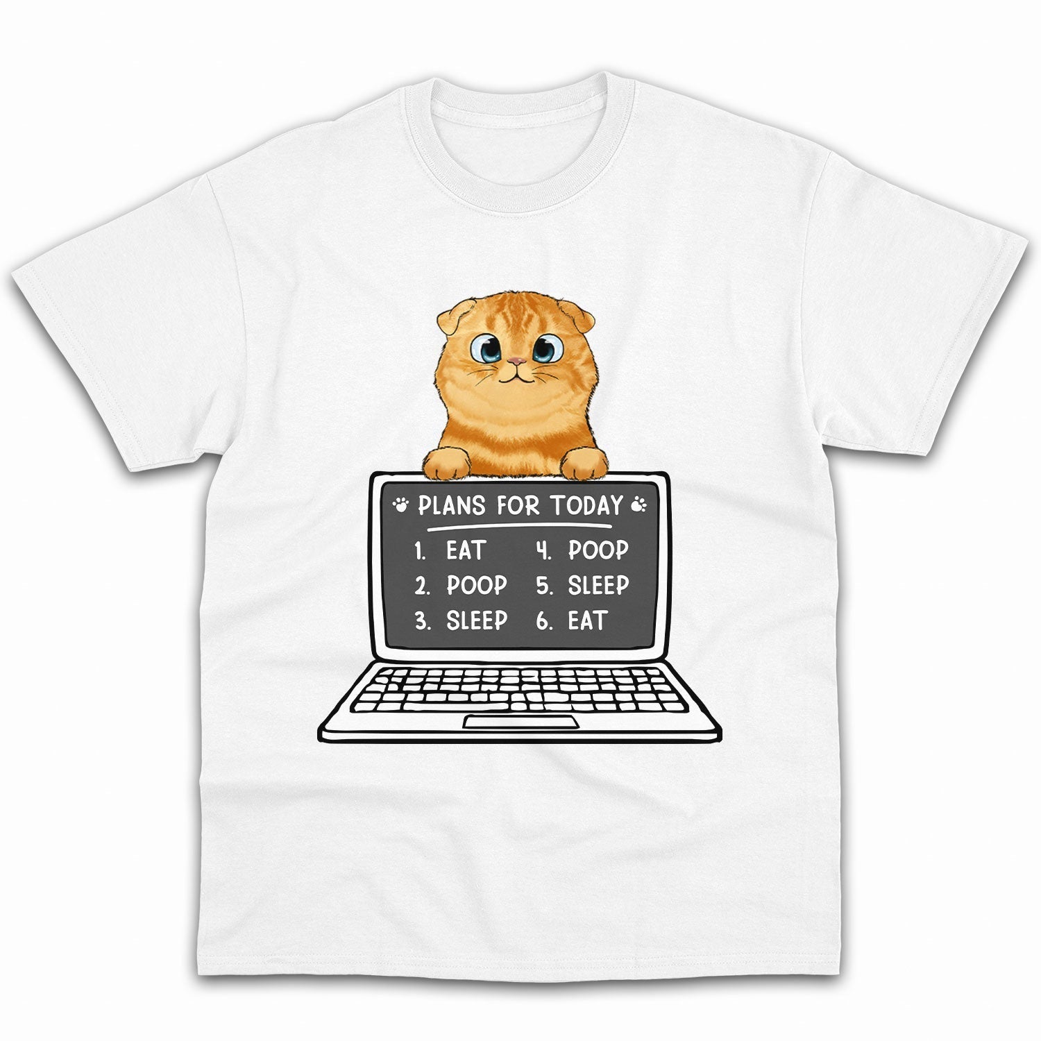 Plans for Today Cat - Personalized Birthday gift for Software Engineer - Custom Tshirt - Elizabeth Fashions