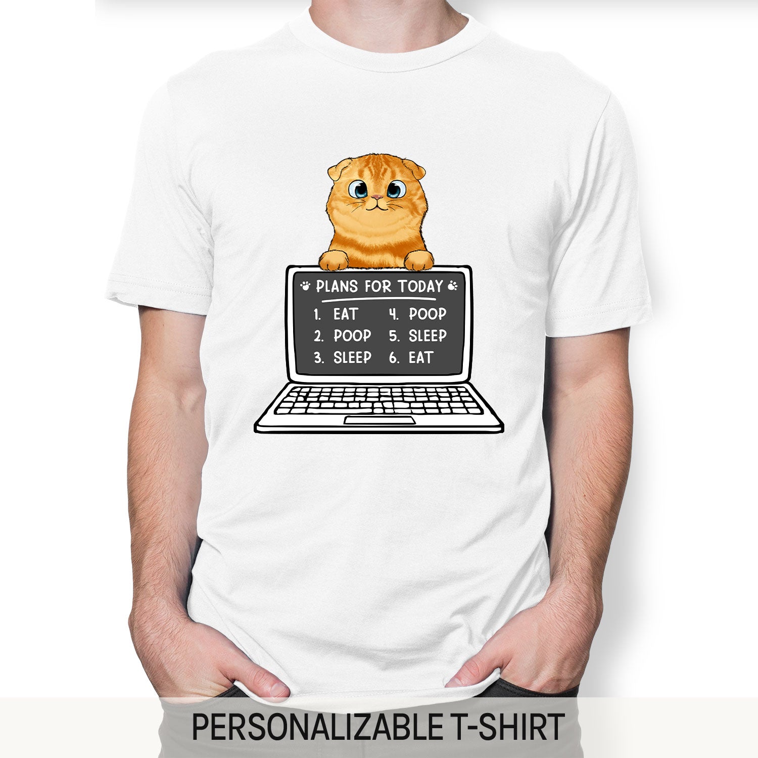 Plans for Today Cat - Personalized Birthday gift for Software Engineer - Custom Tshirt - Elizabeth Fashions