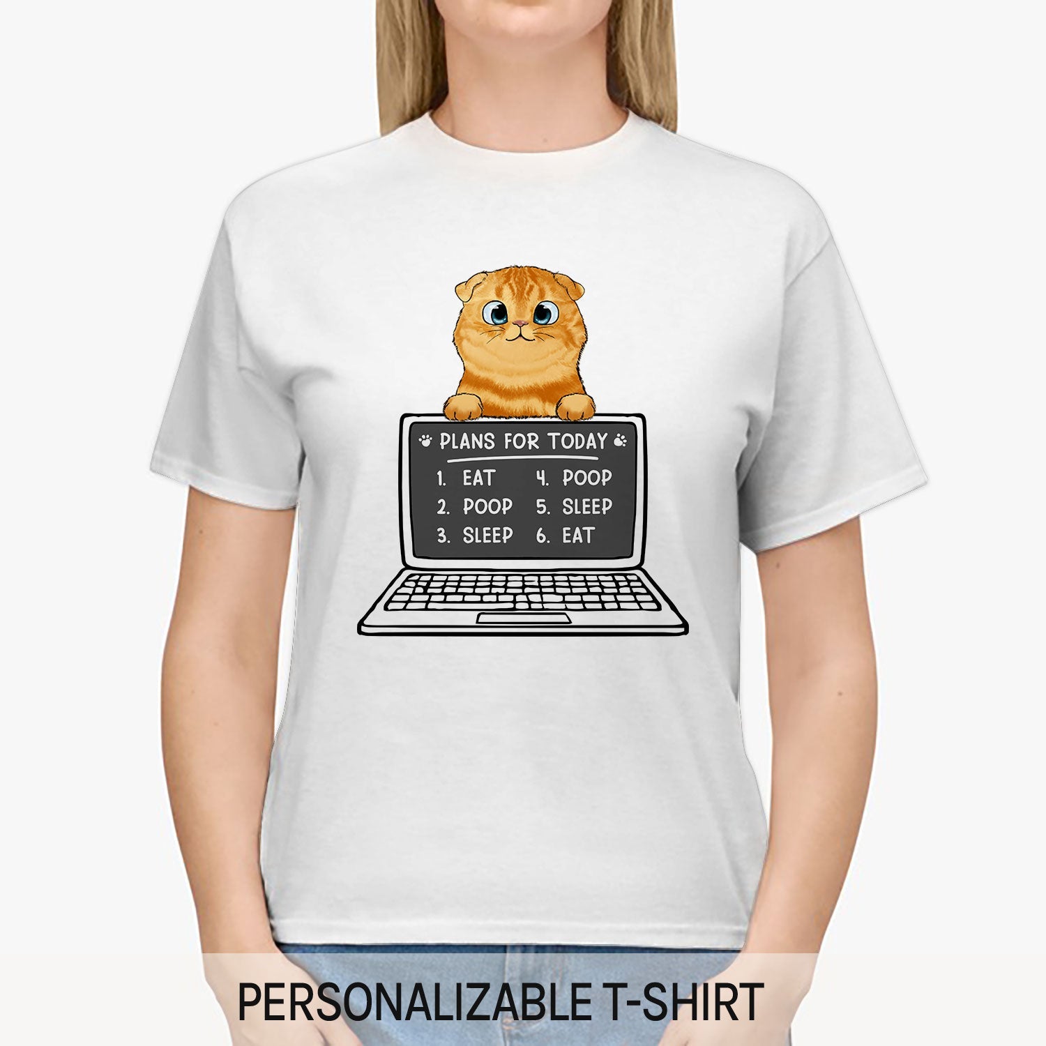 Plans for Today Cat - Personalized Birthday gift for Software Engineer - Custom Tshirt - Elizabeth Fashions