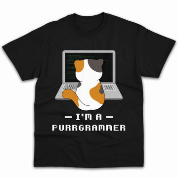 I'm A Purrgrammer - Personalized Birthday gift for Software Engineer - Custom Tshirt - Elizabeth Fashions