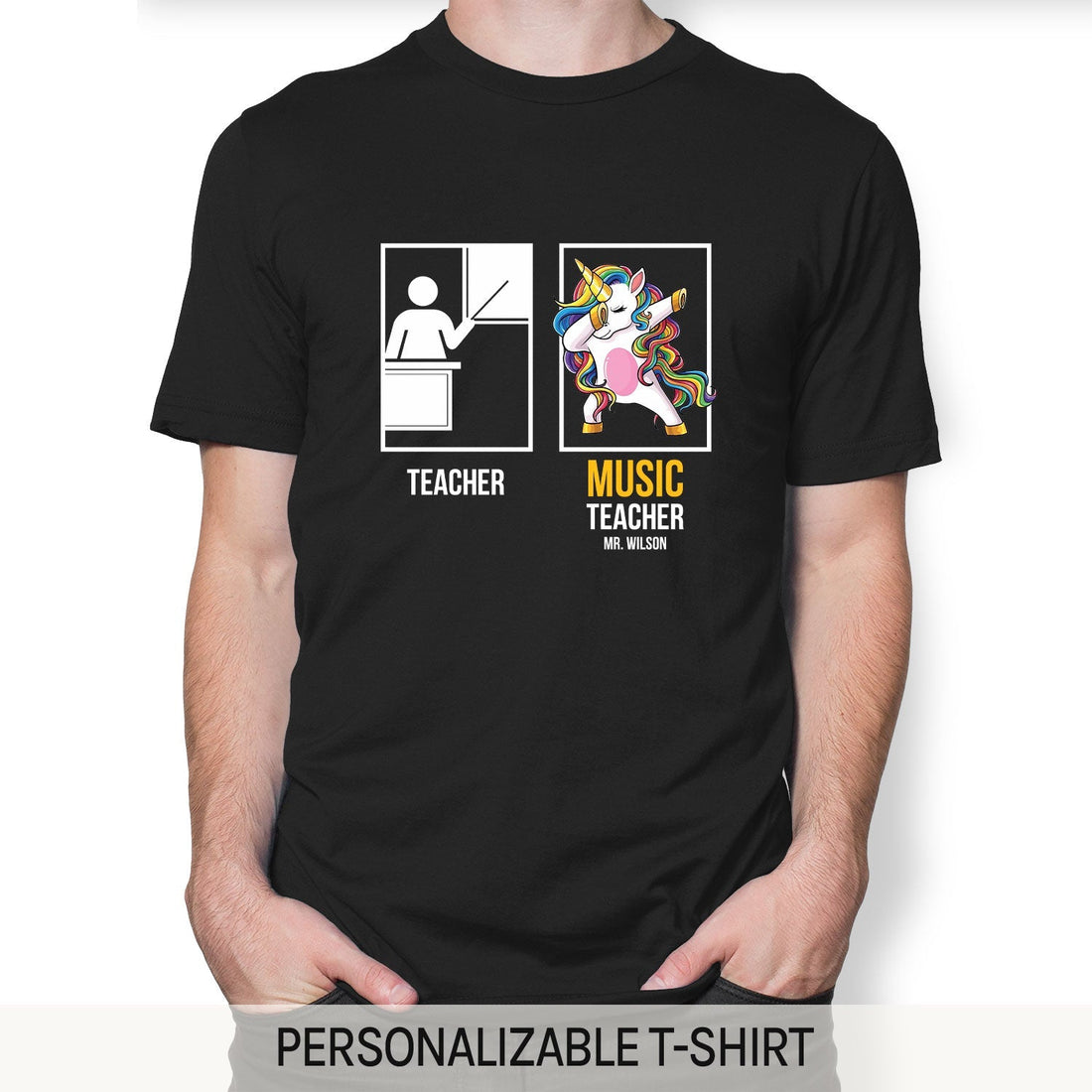 Teacher vs Music Teacher - Personalized Teacher's Day, Birthday or Christmas gift For Music Teacher - Custom Tshirt - Elizabeth Fashions
