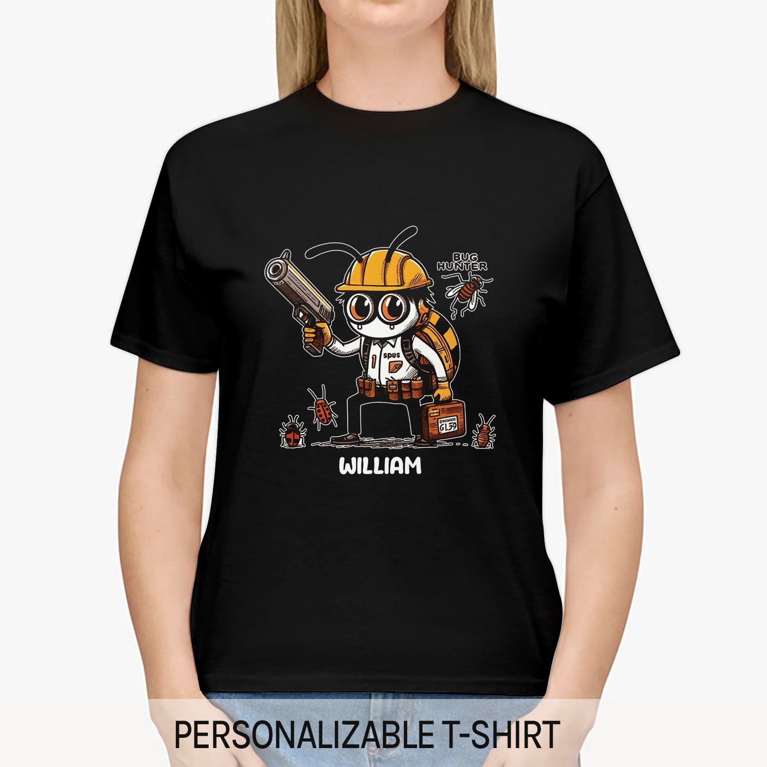 Bug Hunter - Personalized Birthday or Christmas gift For Software Engineer - Custom Tshirt - Elizabeth Fashions