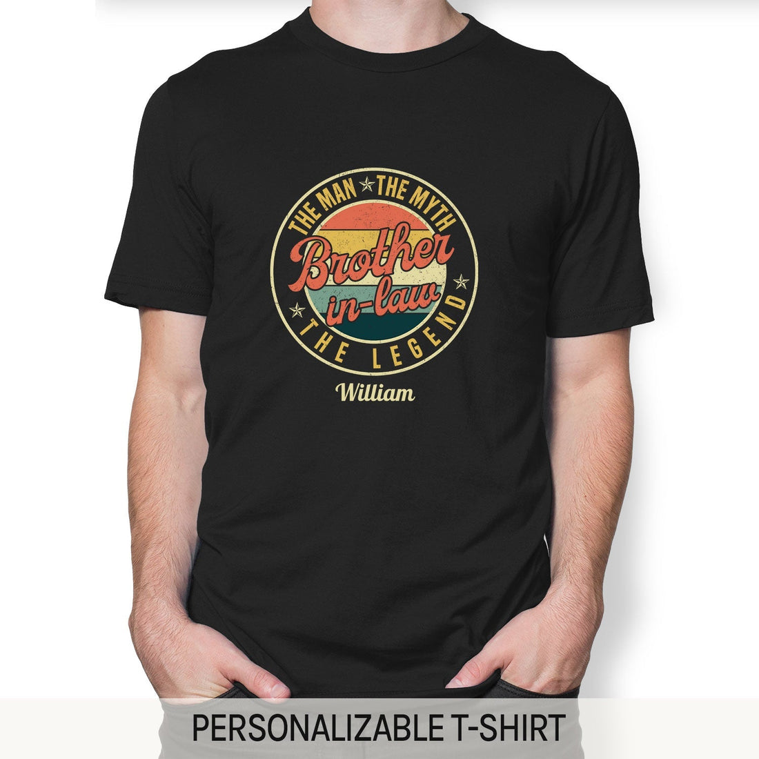 The Man The Myth The Legend - Personalized Birthday or Christmas gift For Brother In Law - Custom Tshirt - Elizabeth Fashions