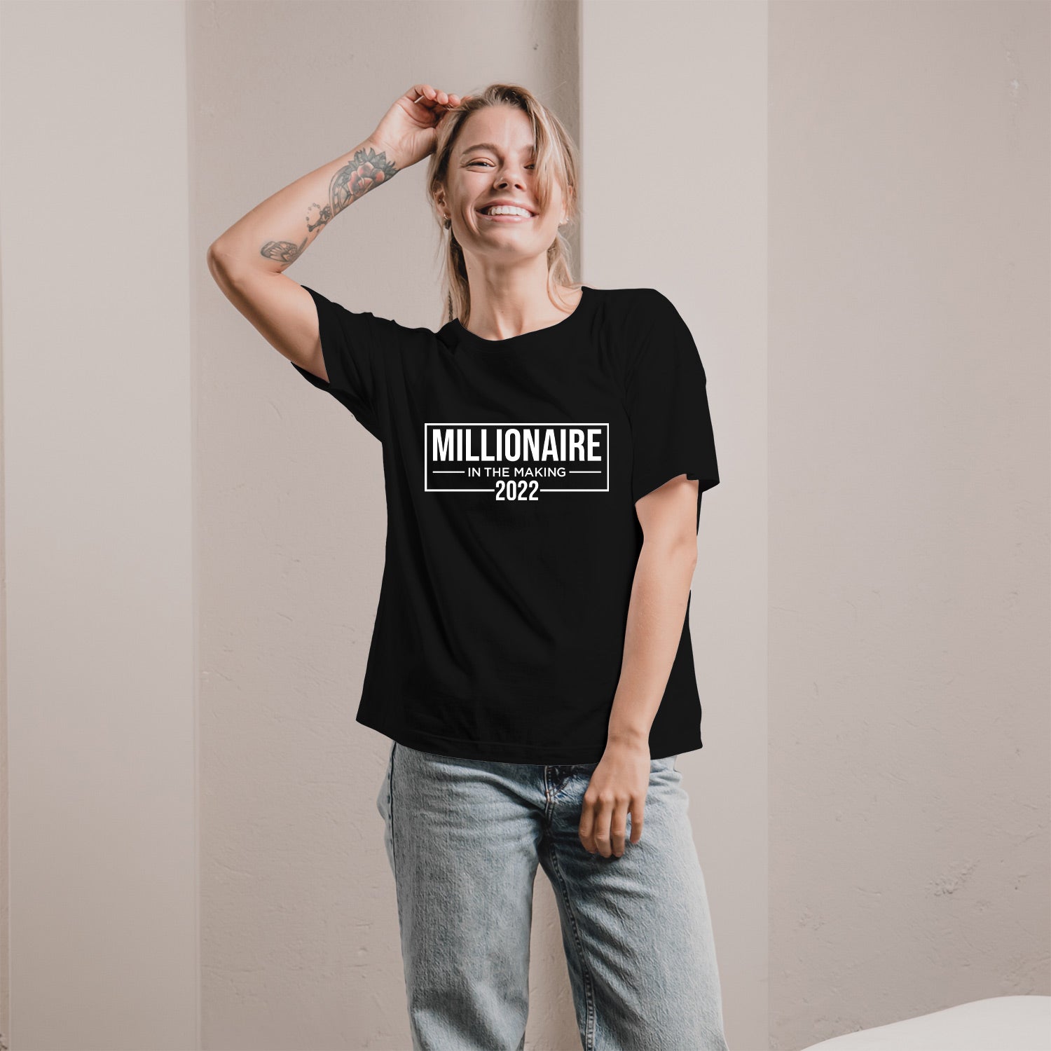 Millionaire In The Making - Personalized Birthday or Christmas gift For Startup Founder - Custom Tshirt - Elizabeth Fashions