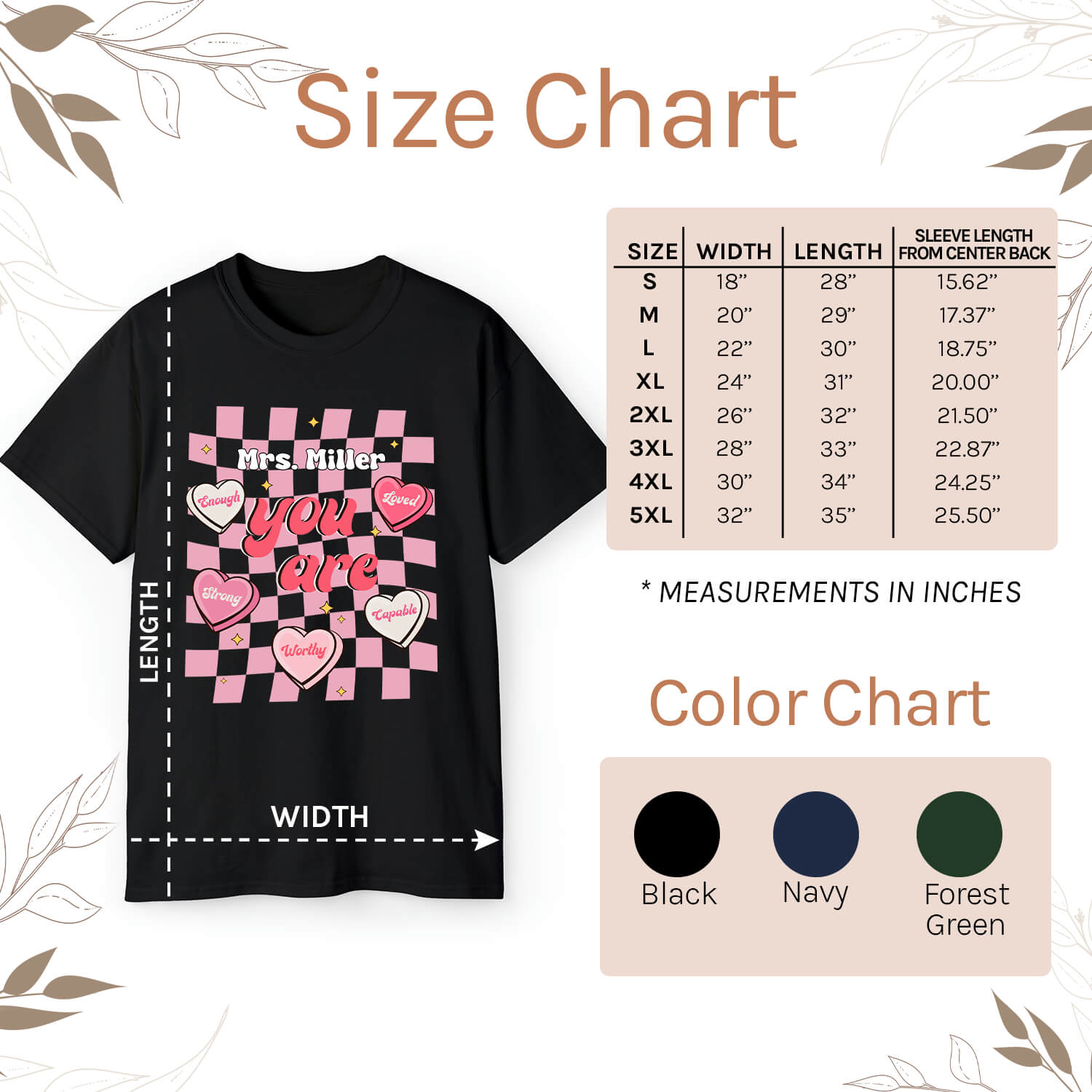 You Are - Personalized Valentine's Day gift For Teacher - Custom Tshirt - Elizabeth Fashions